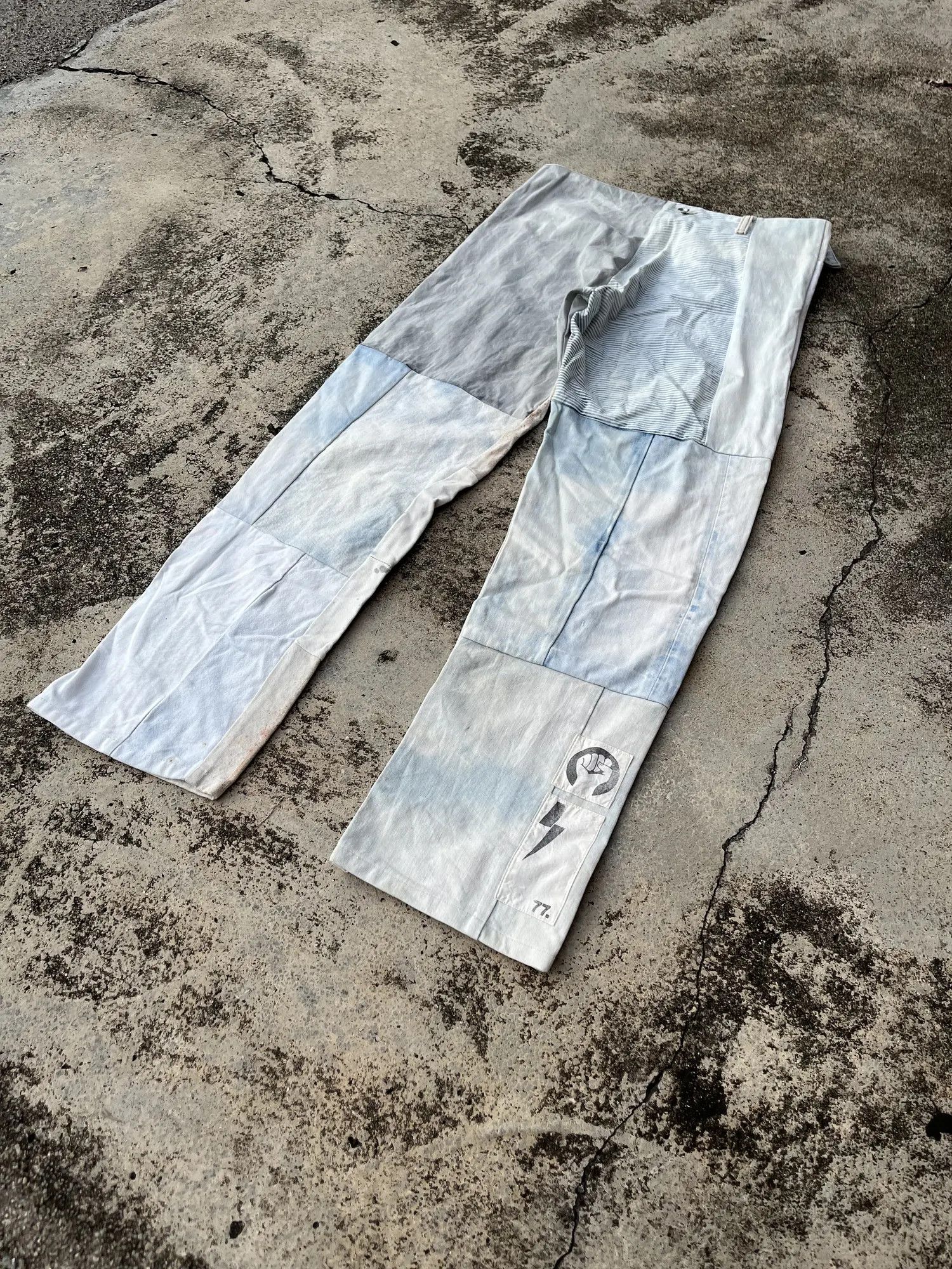 Vintage Berlin Industries Patchwork Asymmetrical denim Size US 36 / EU 52 - 1 Thumbnail