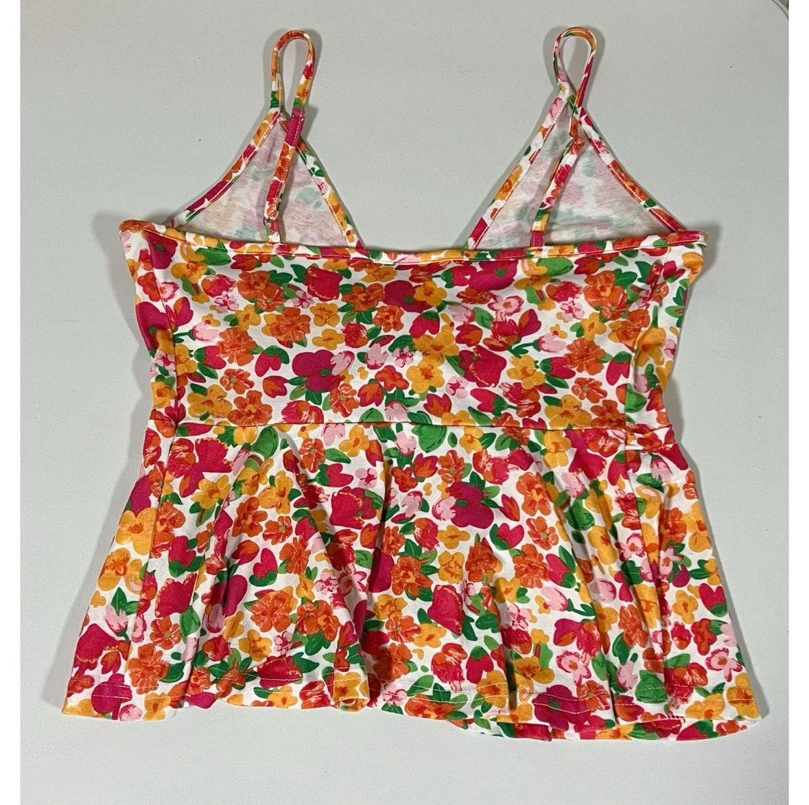 Japanese Brand Pink Floral Knot-Front Babydoll Top Shirt Blouse Size S 💐✨ Size S / US 4 / IT 40 - 3 Thumbnail