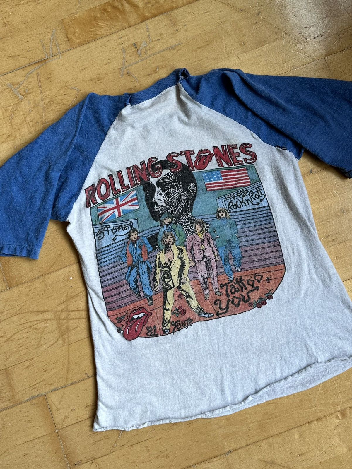 Band Tees × Vintage 1981 Rolling Stones “Tattoo You” Tour T-Shirt Size US S / EU 44-46 / 1 - 5 Thumbnail