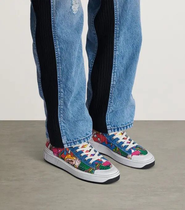 Balmain o1s1wg111225 B-Court High Top Sneakers in Multicolor Size US 9 / EU 42 - 6 Thumbnail