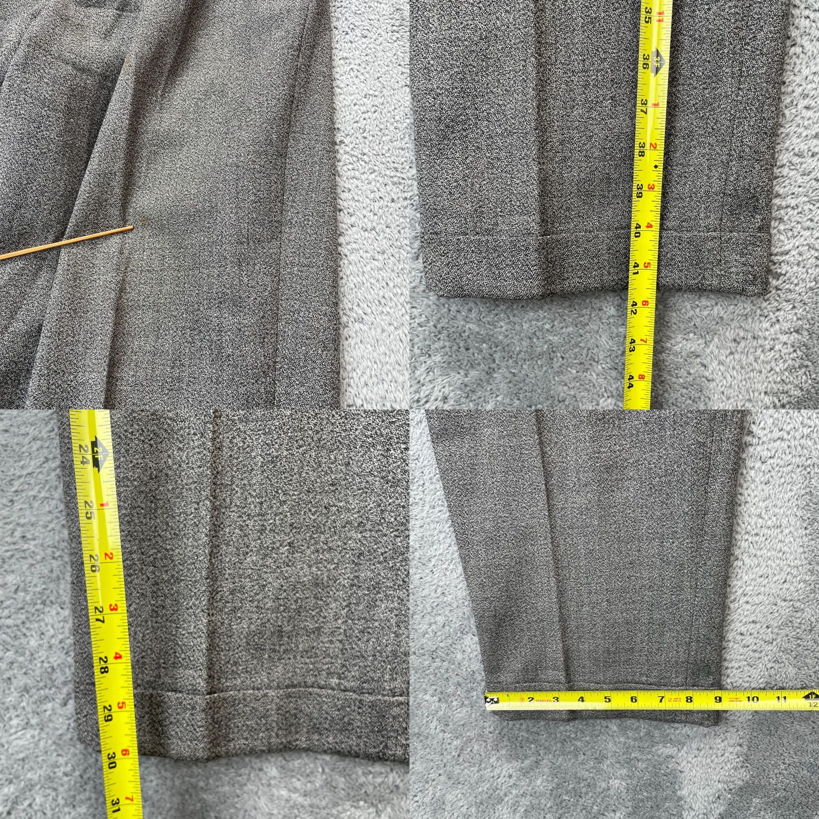 Zanella Zanella Pants Mens Medium Gray Wool Lined Cuffed Straight Leg Dress Pants, 30 Inseam, Regular Fit, Button/Zip, Dry Clean Only, Preppy Wedding Bagups? Size US 31 - 8 Thumbnail