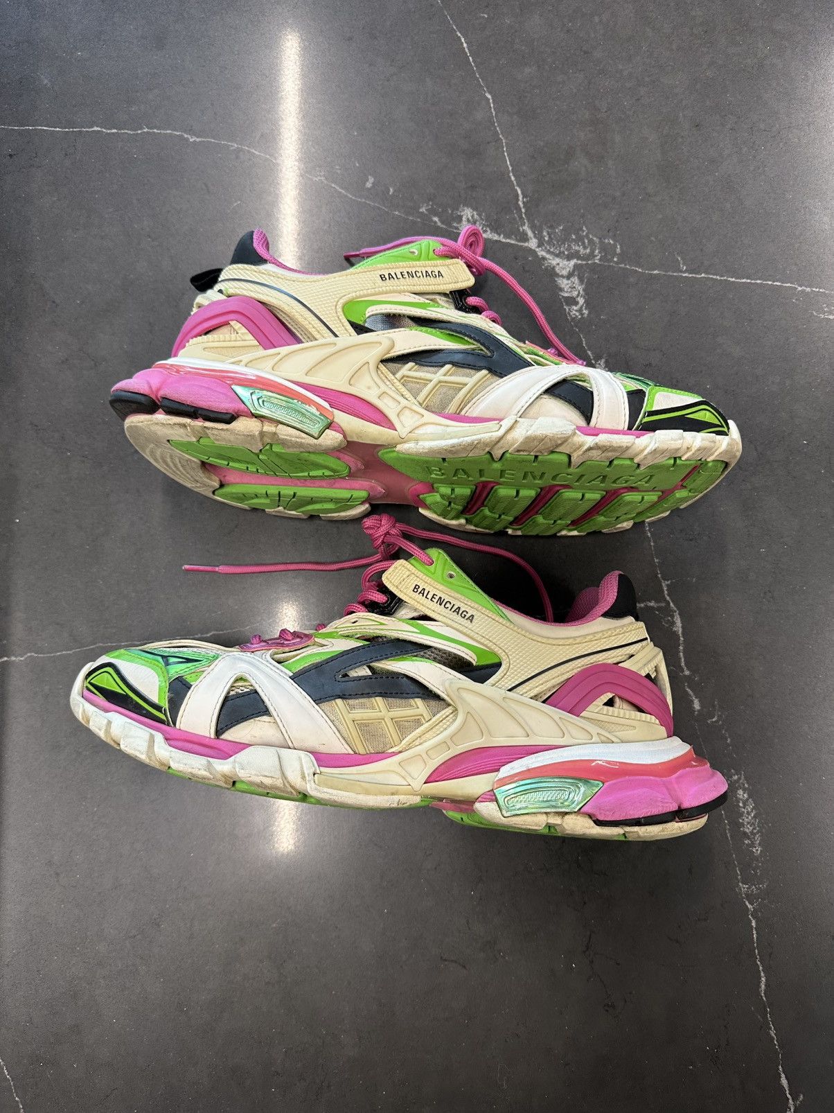 Balenciaga Balenciaga track 2.0 pink green Size US 10 / EU 43 - 5 Thumbnail