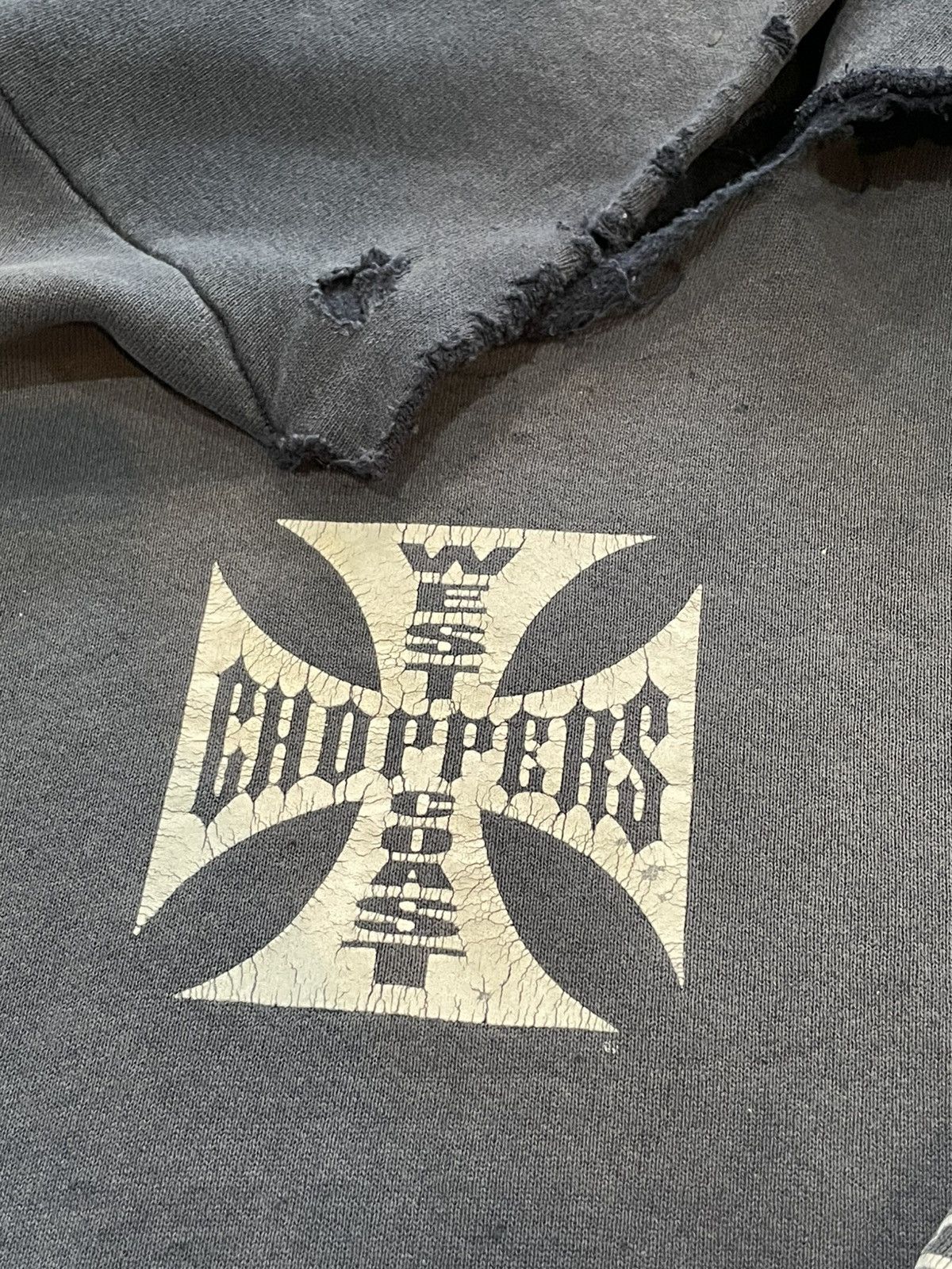 West Coast Choppers Thrashed Vintage West Coast Choppers Hoodie Size US XL / EU 56 / 4 - 7 Thumbnail
