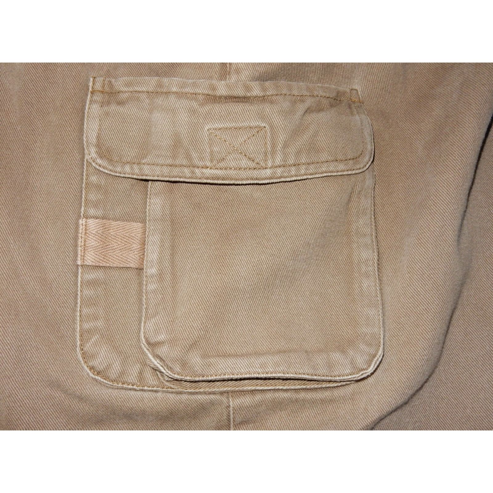 Orvis VINTAGE Orvis Men's Cargo Pants Chino Green Size 36x25 Leather Trim Size US 36 / EU 52 - 5 Thumbnail