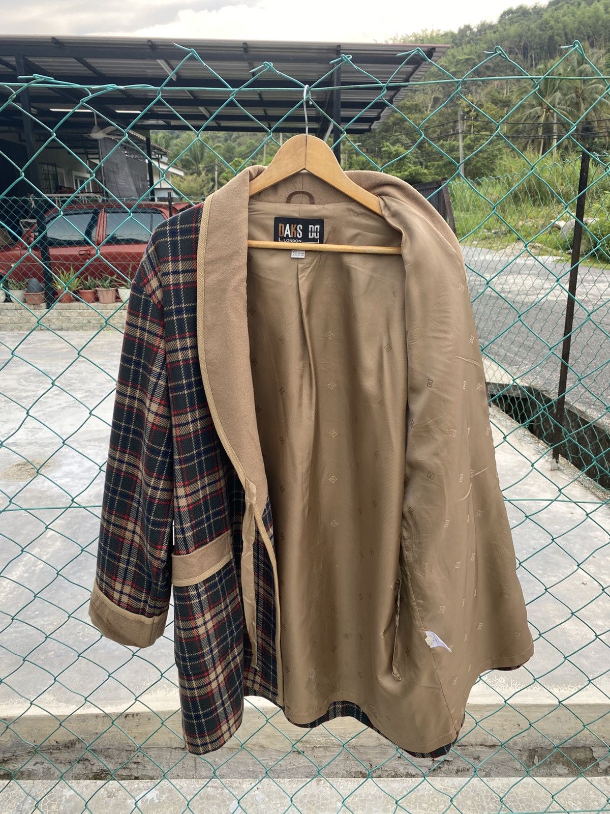 DAKS Daks London shawl collar wool plaid jacket Size US L / EU 52-54 / 3 - 5 Thumbnail