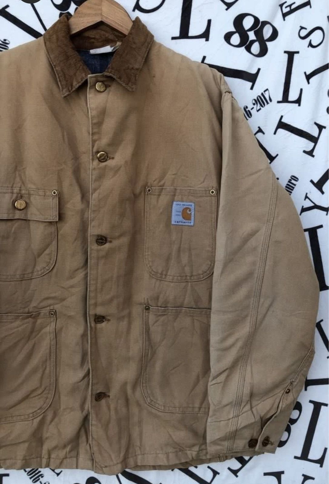Carhartt 🔥Vintage 90's Carhartt Blanket-lined Michigan/Chore Jacket Size US L / EU 52-54 / 3 - 6 Thumbnail