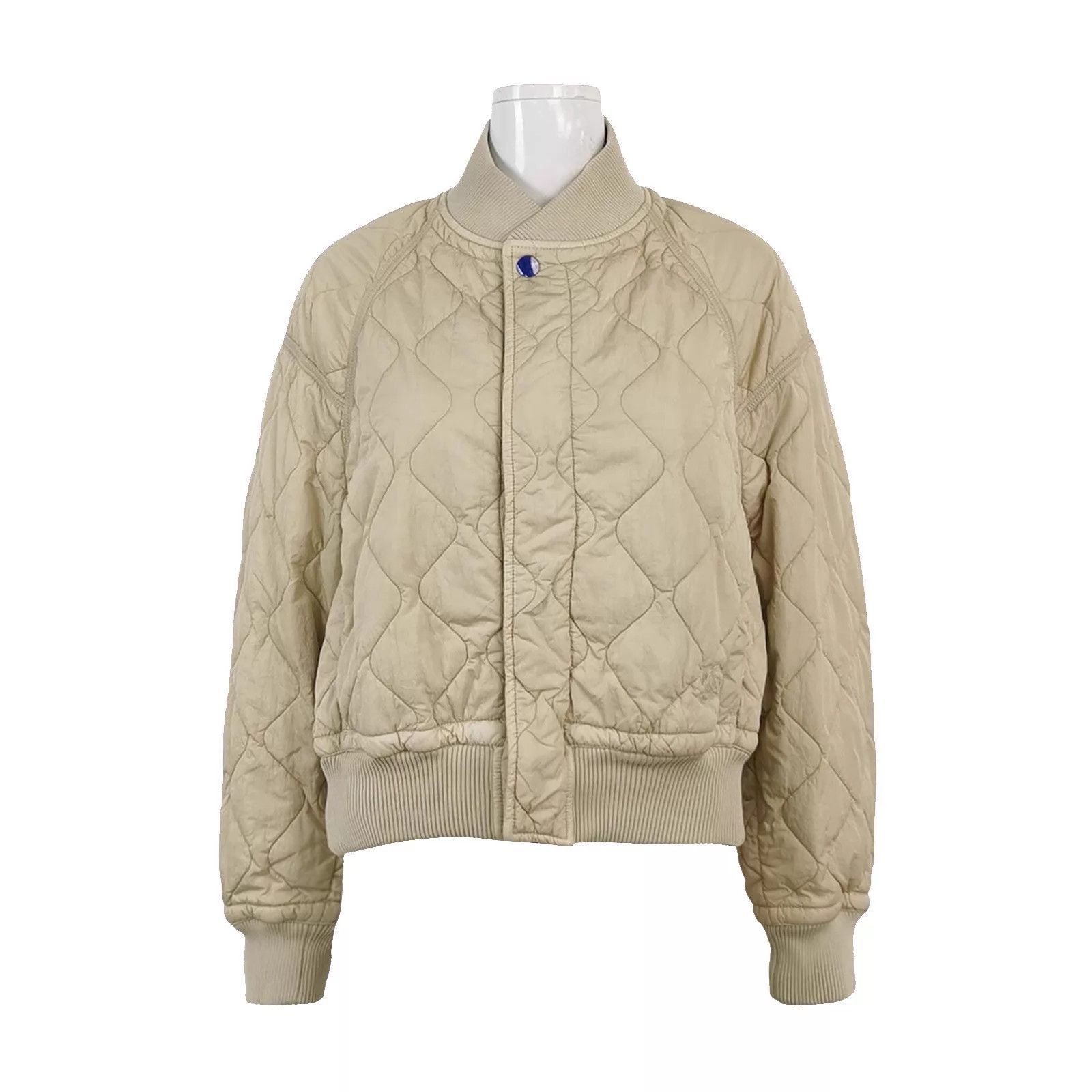 Burberry Beige Quilted Bomber Jacket XS Size US XS / EU 42 / 0 - 1 Thumbnail
