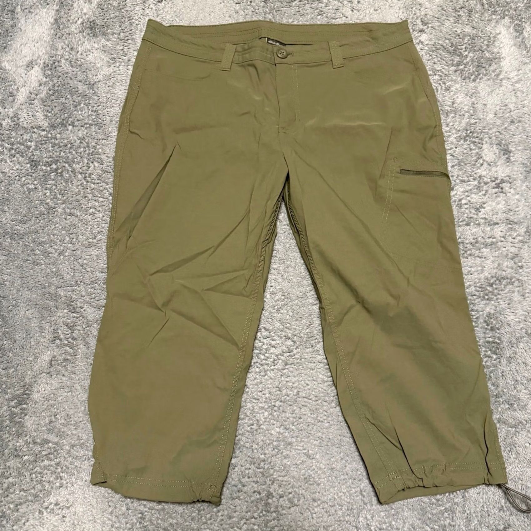 Eddie Bauer Eddie Bauer Pants Womens 16 Green Capri Hiking Nylon Outdoor Cargo Size 38" / US 16 / IT 52 - 2 Thumbnail