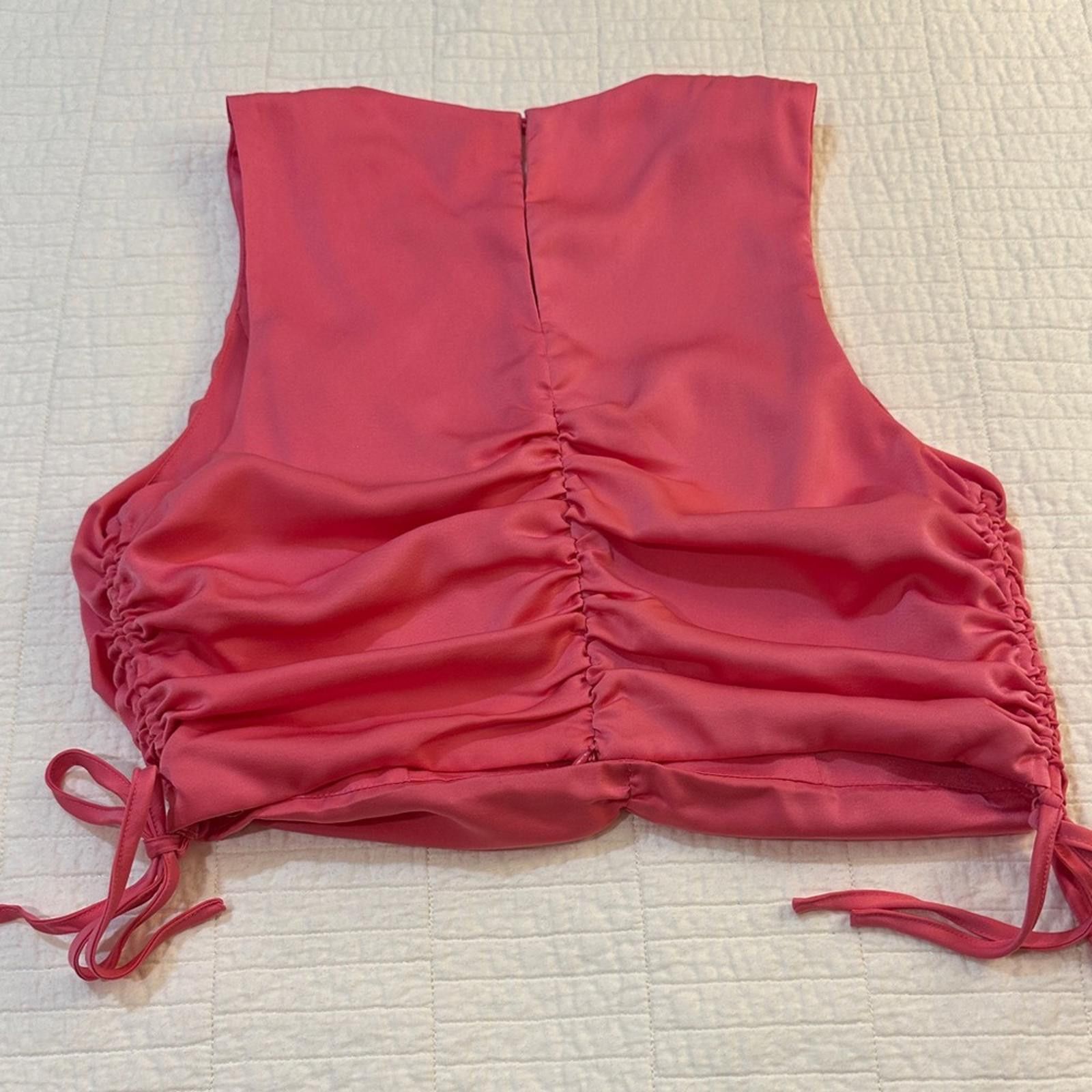 Other Do + Be Large Pink Ruched Women's Top Size L / US 10 / IT 46 - 4 Thumbnail