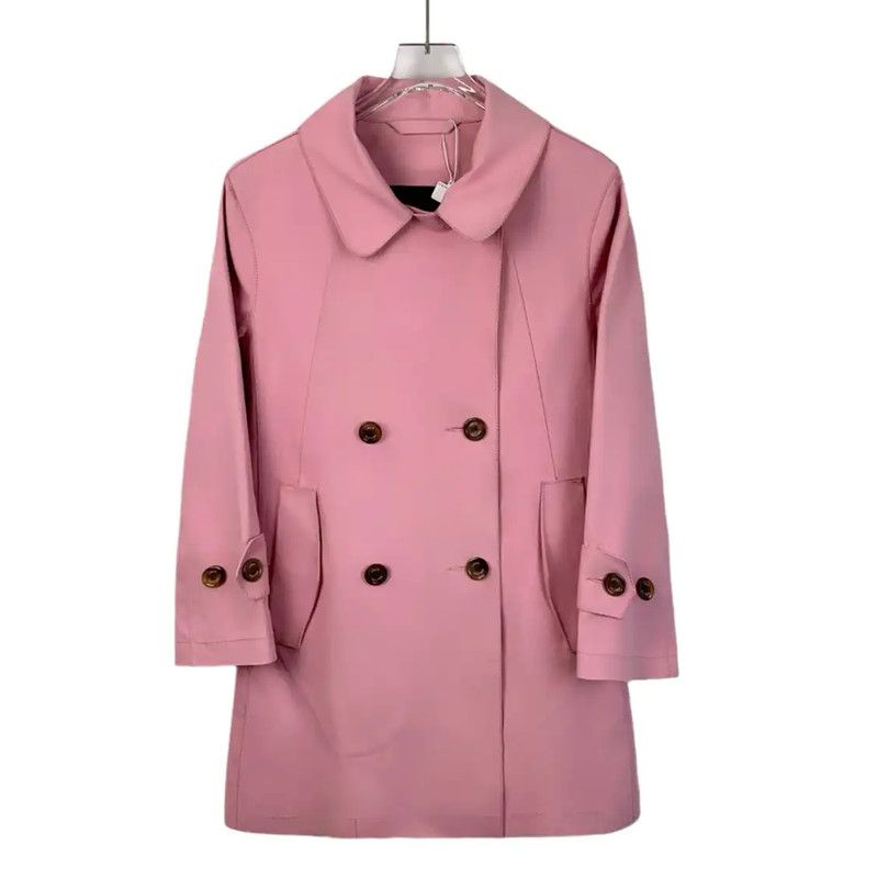 Louis Vuitton Louis Vuitton Pink Cotton Women's Trench Coat 0089 Size S / US 4 / IT 40 - 1 Thumbnail