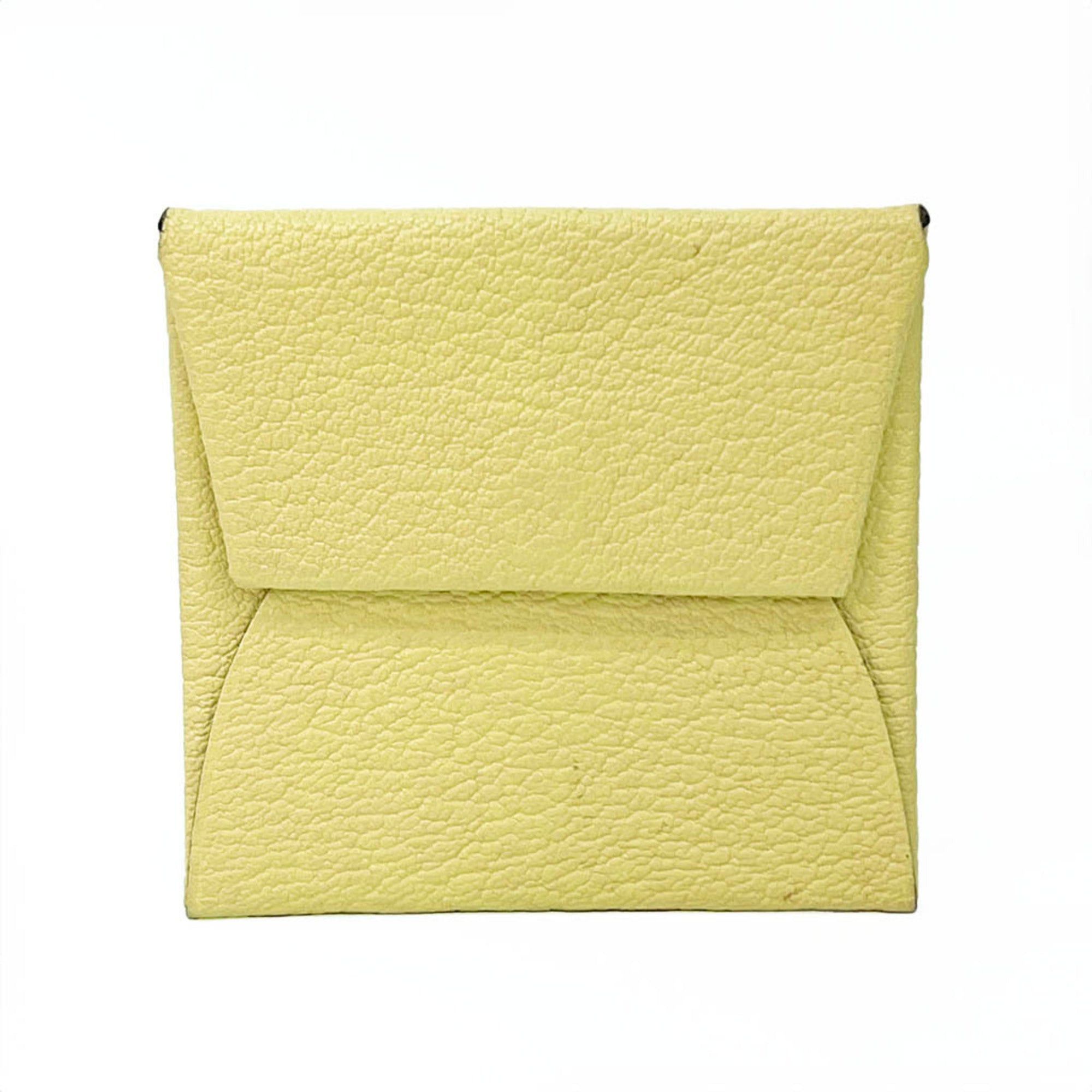 image of Hermes Bastia Women's Chevre Leather Coin Purse/coin Case in Black