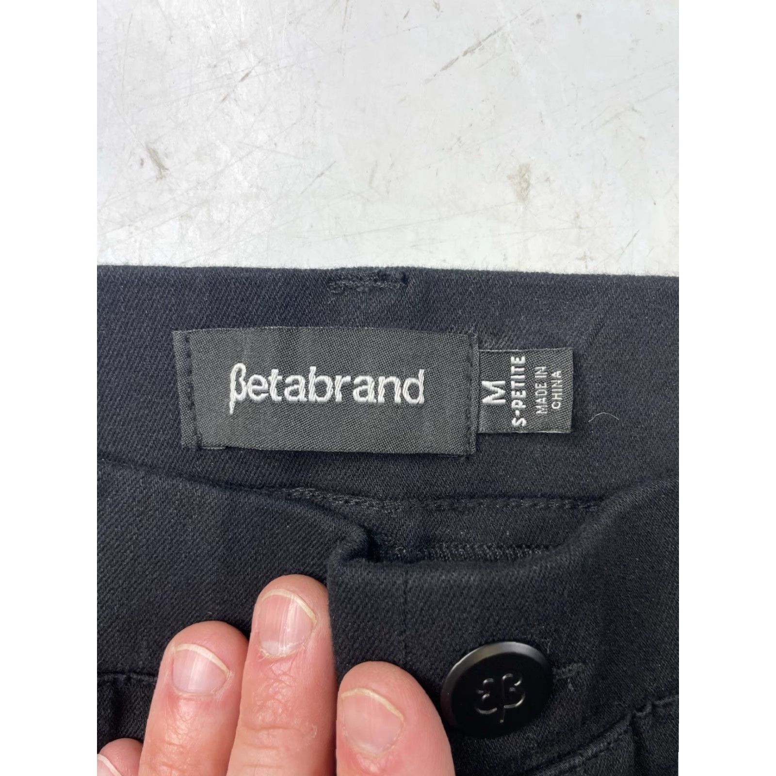 Denime Betabrand Jeans Women Petite Black Skinny Slim Denim Pull On W1536 Size 32" / US 10 / IT 46 - 5 Thumbnail