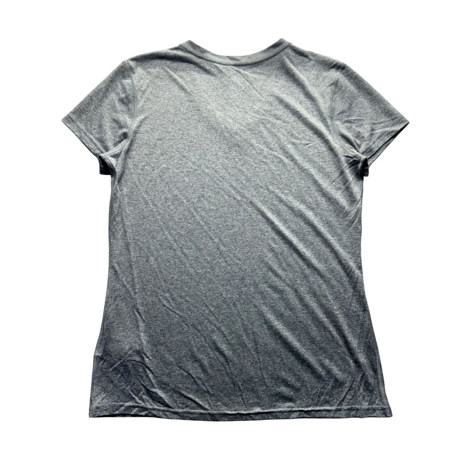 Nike Nike Dri-FIT V-Neck Short Sleeve Athletic Shirt L Mens Gray Heathered Size US L / EU 52-54 / 3 - 2 Thumbnail