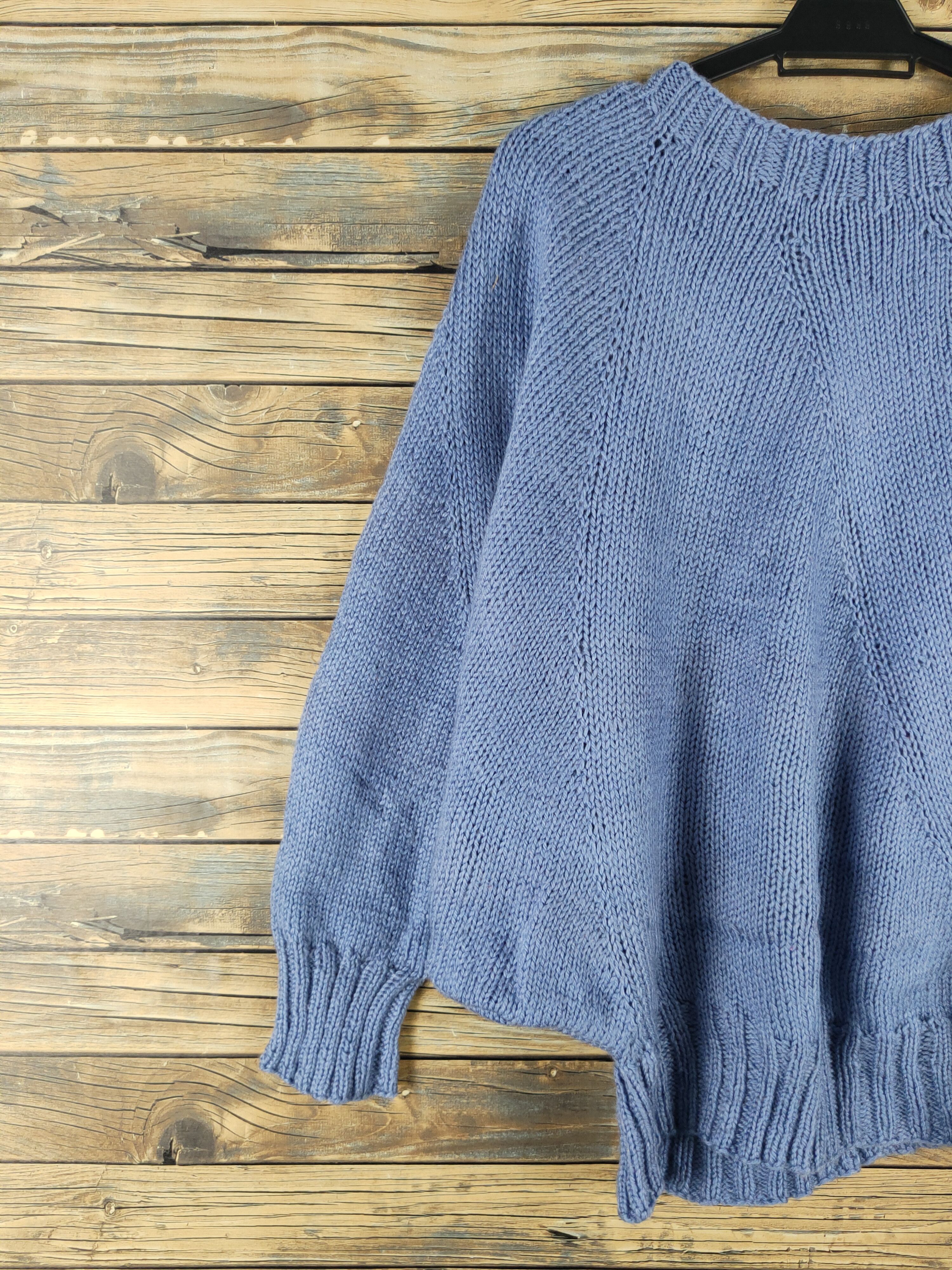 Homespun Knitwear × Japanese Brand × Vintage Japanese Brand Blue Knitwear Sweatshirts #W1474 Size L / US 10 / IT 46 - 8 Thumbnail