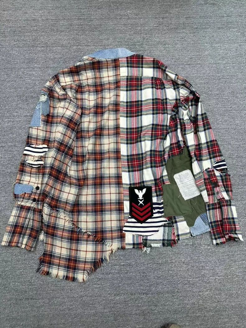 Greg Lauren greg launrenBaijiayi Jeans Patchwork Taoist Robe 2503-Nexta Size US XL / EU 56 / 4 - 2 Thumbnail