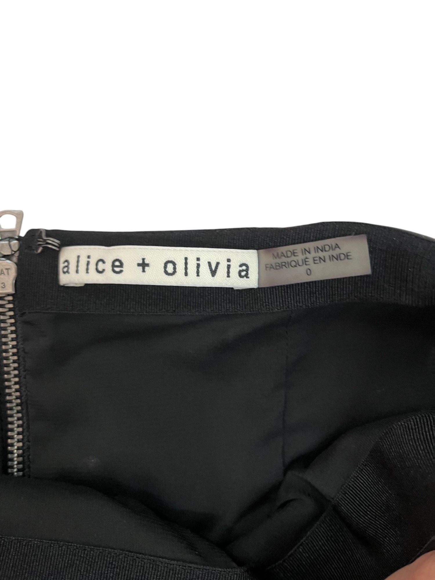 Alice + Olivia Black Lamb Leather Skirt With Overall Star Studded Size 25" / US 0 / IT 36 - 4 Thumbnail