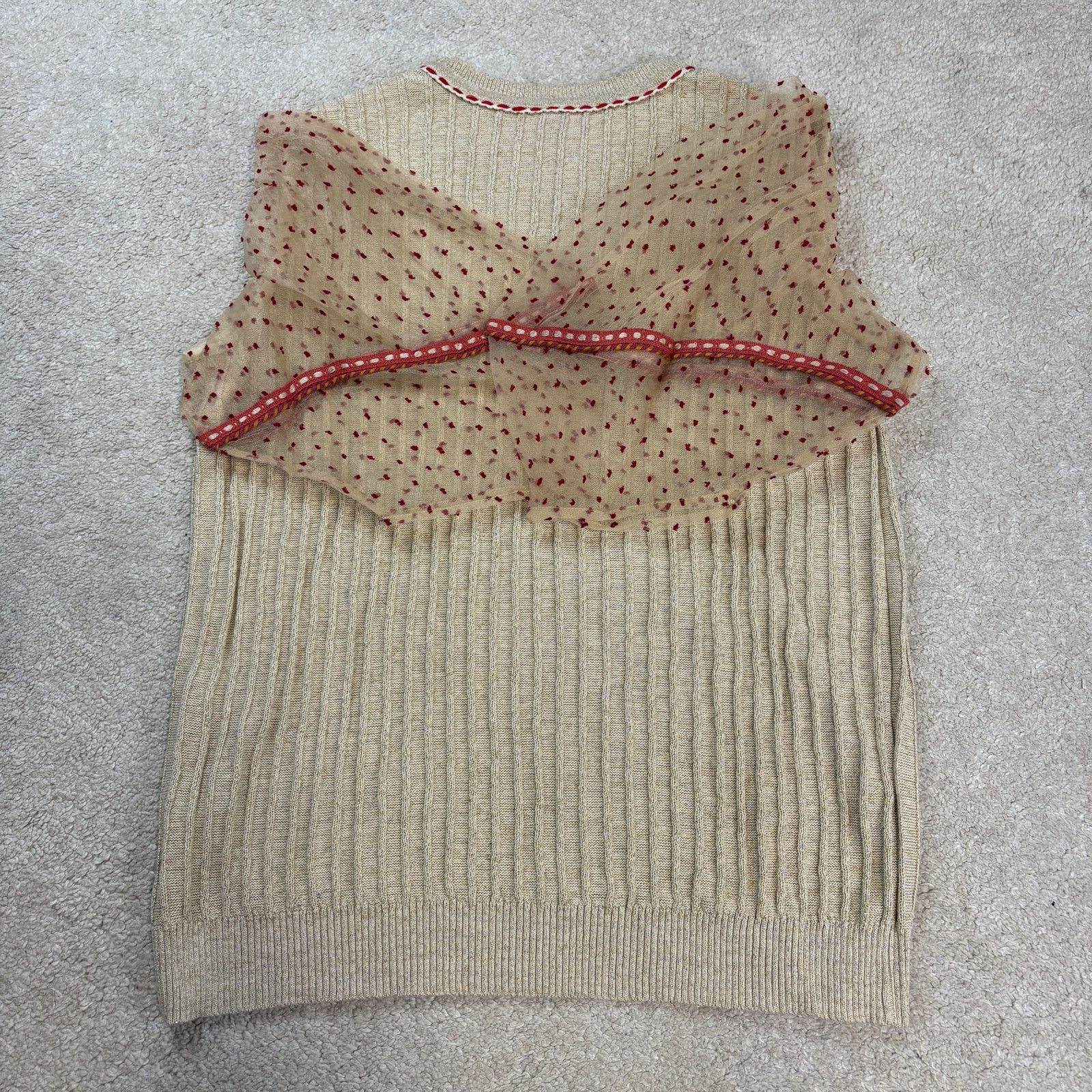 Anthropologie NWT Anthropologie Bl-nk London Meniya Knitted Top Ivory 1X Size XXL / US 16-18 / IT 52-54 - 2 Thumbnail