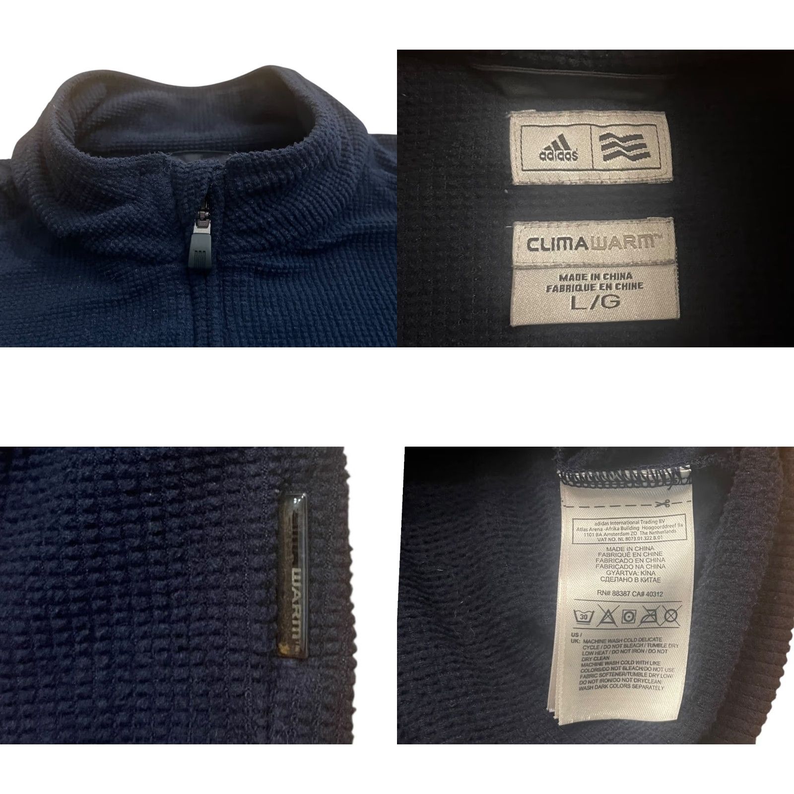 Adidas Adidas Climawarm Large Mens 3/4 Zip Thermal Shirt Navy Blue L Size US L / EU 52-54 / 3 - 8 Thumbnail