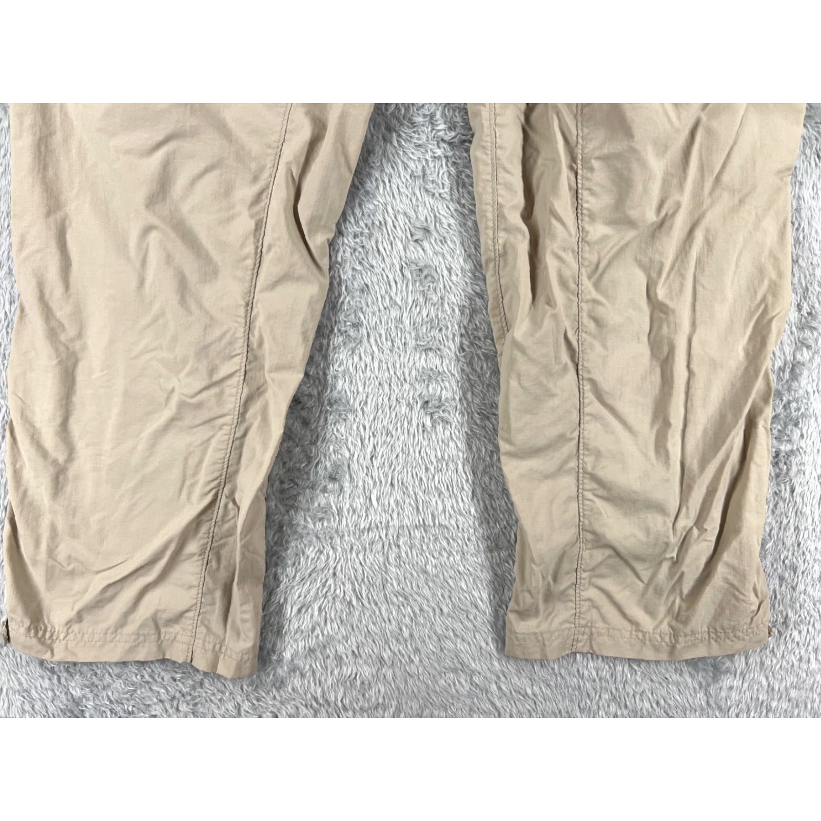 Vintage Columbia Pants Womens XL Beige Cargo Convertible 100% Nylon Titanium Size 40" / US 18 - 2 Thumbnail