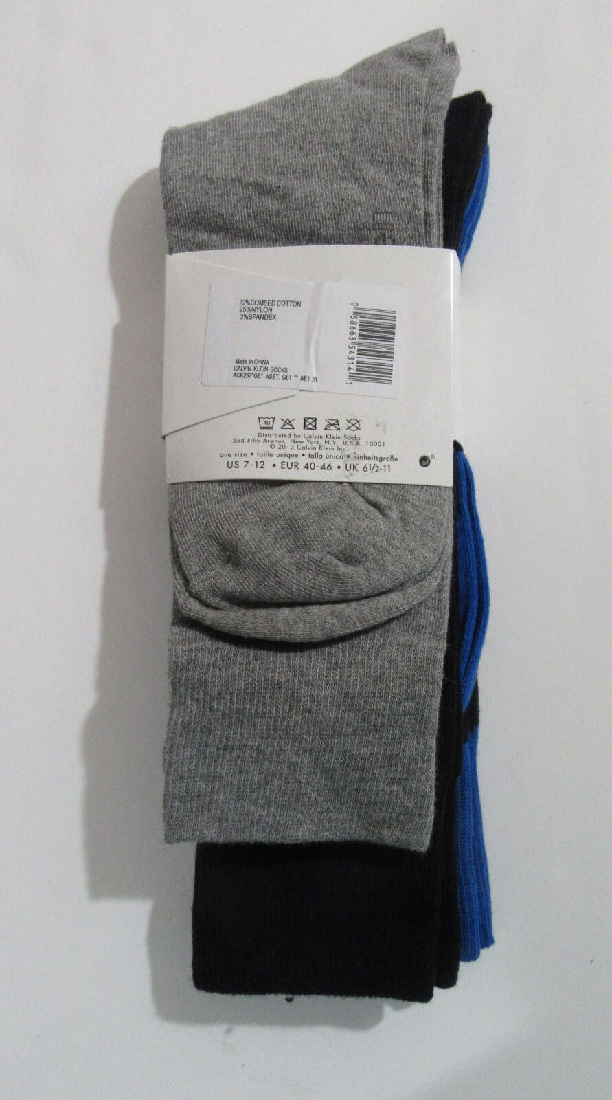 Calvin Klein Calvin Klein Mens Trouser Dress Socks Argyle Assorted 3 pack Size ONE SIZE - 3 Thumbnail