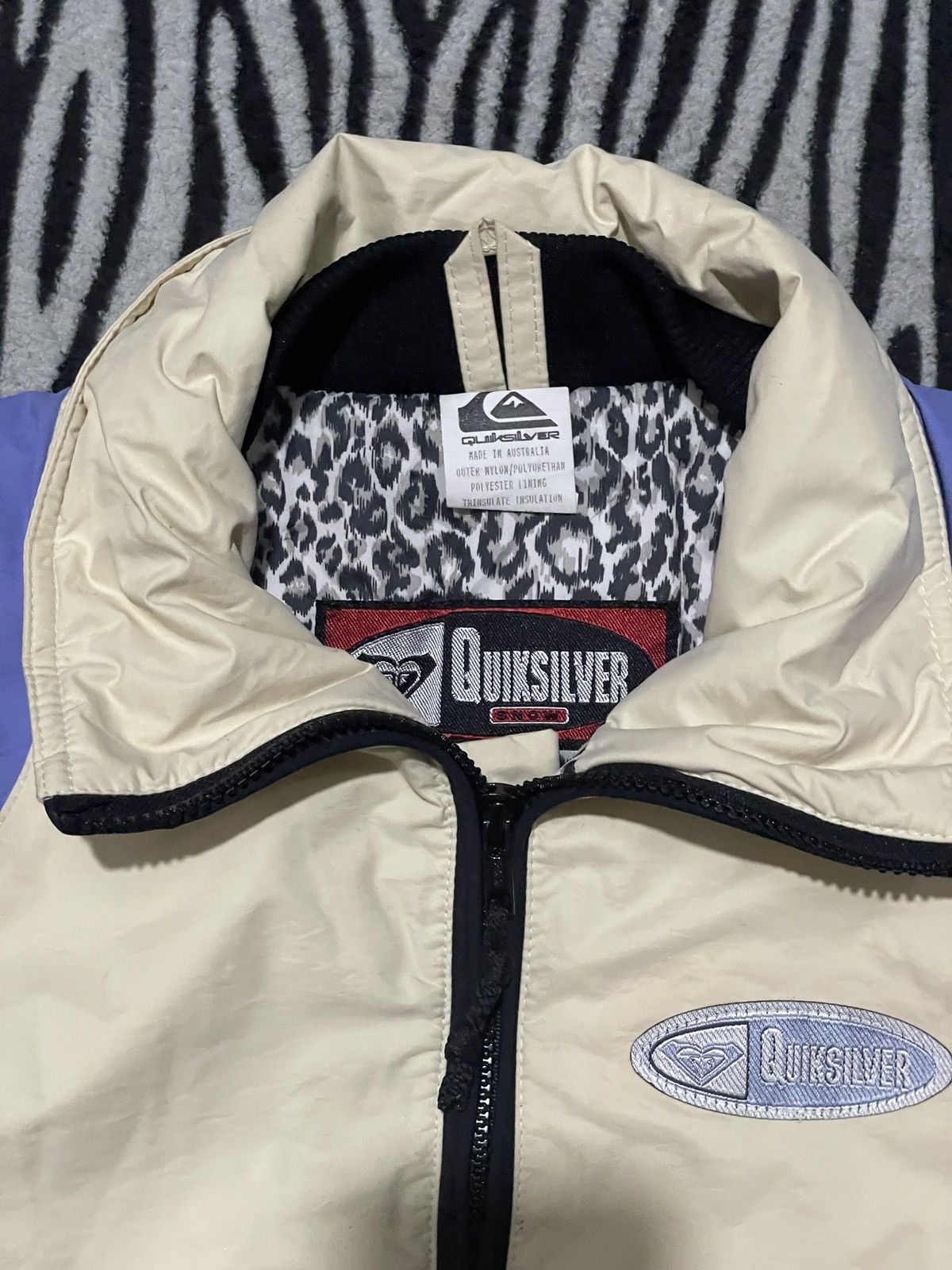 Quiksilver × Vintage Vintage Quiksilver Mens Snow Beige Jacket Grey Q-Tron Plush Size US XL / EU 56 / 4 - 7 Thumbnail