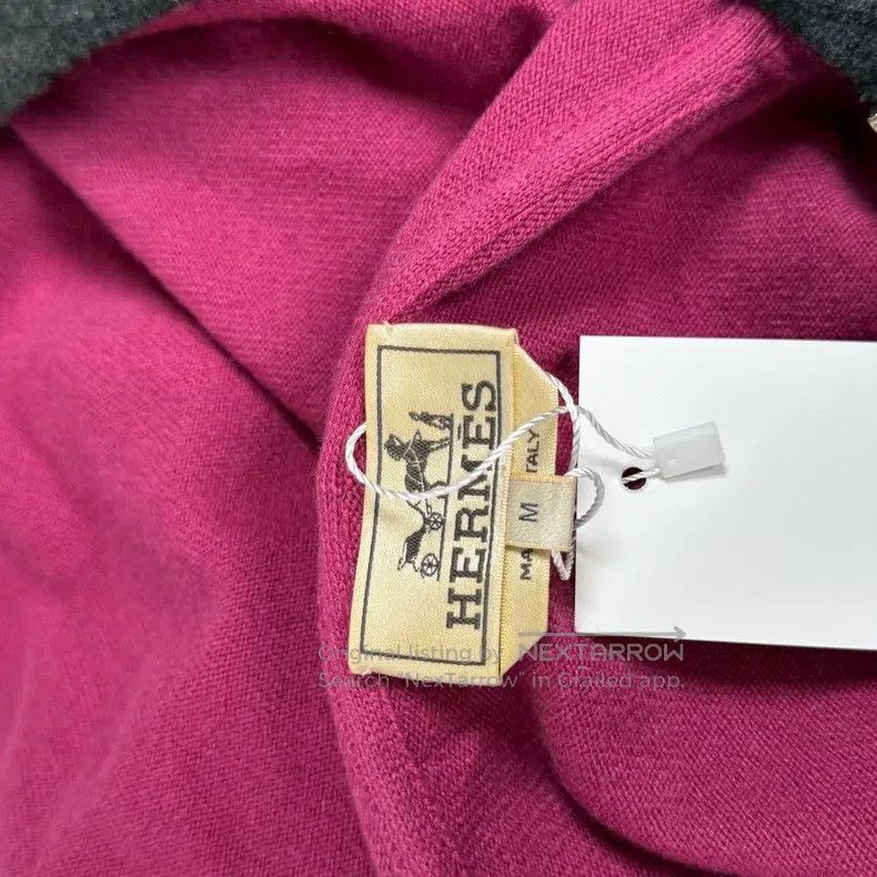 Hermes Hermes Raspberry Pink Black Trimmed Hooded Cashmere Sweats Size M / US 6-8 / IT 42-44 - 4 Thumbnail