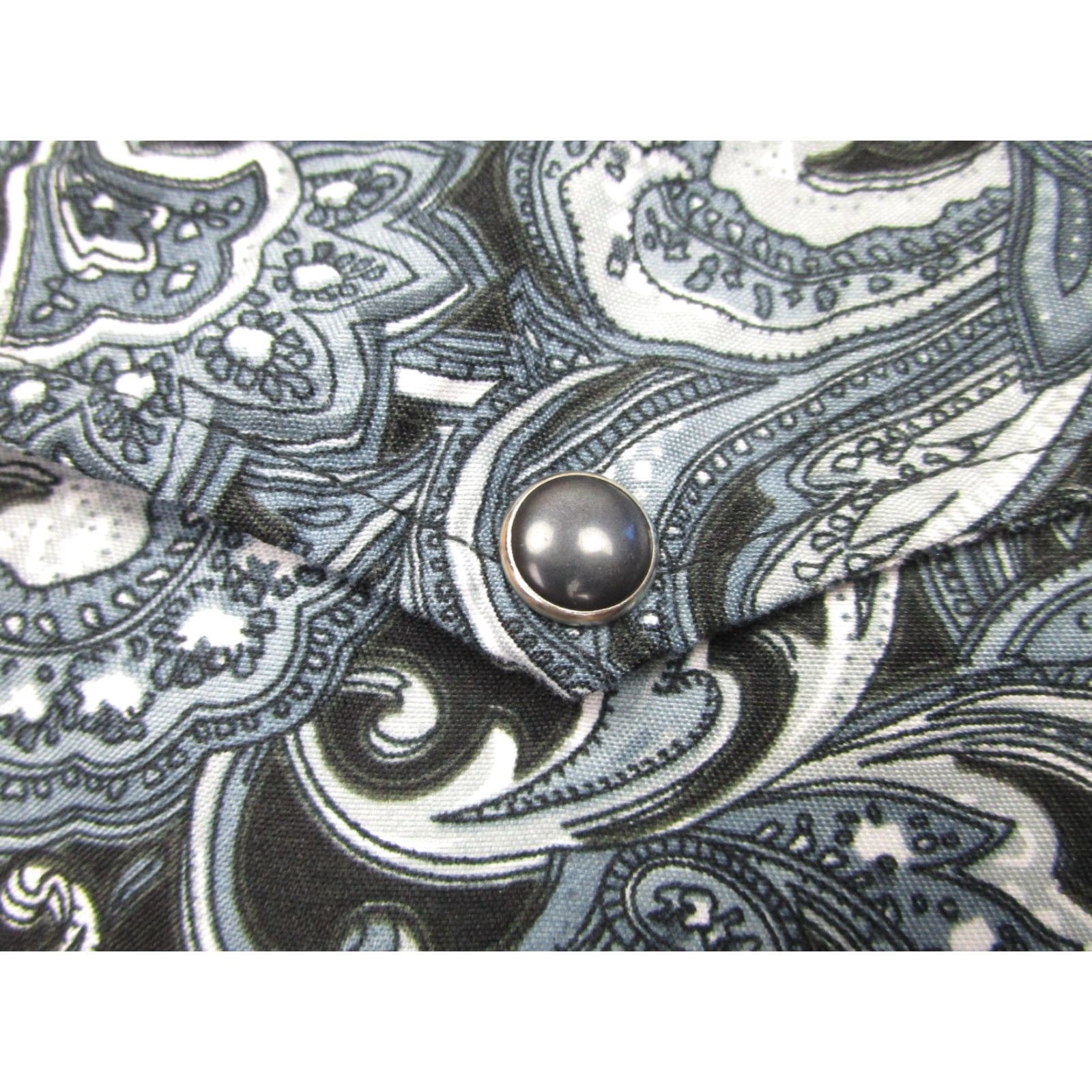 Vintage Patron Cito Red Label Shirt Small Gray Paisley Western Snap Casual Mens Size US S / EU 44-46 / 1 - 6 Thumbnail