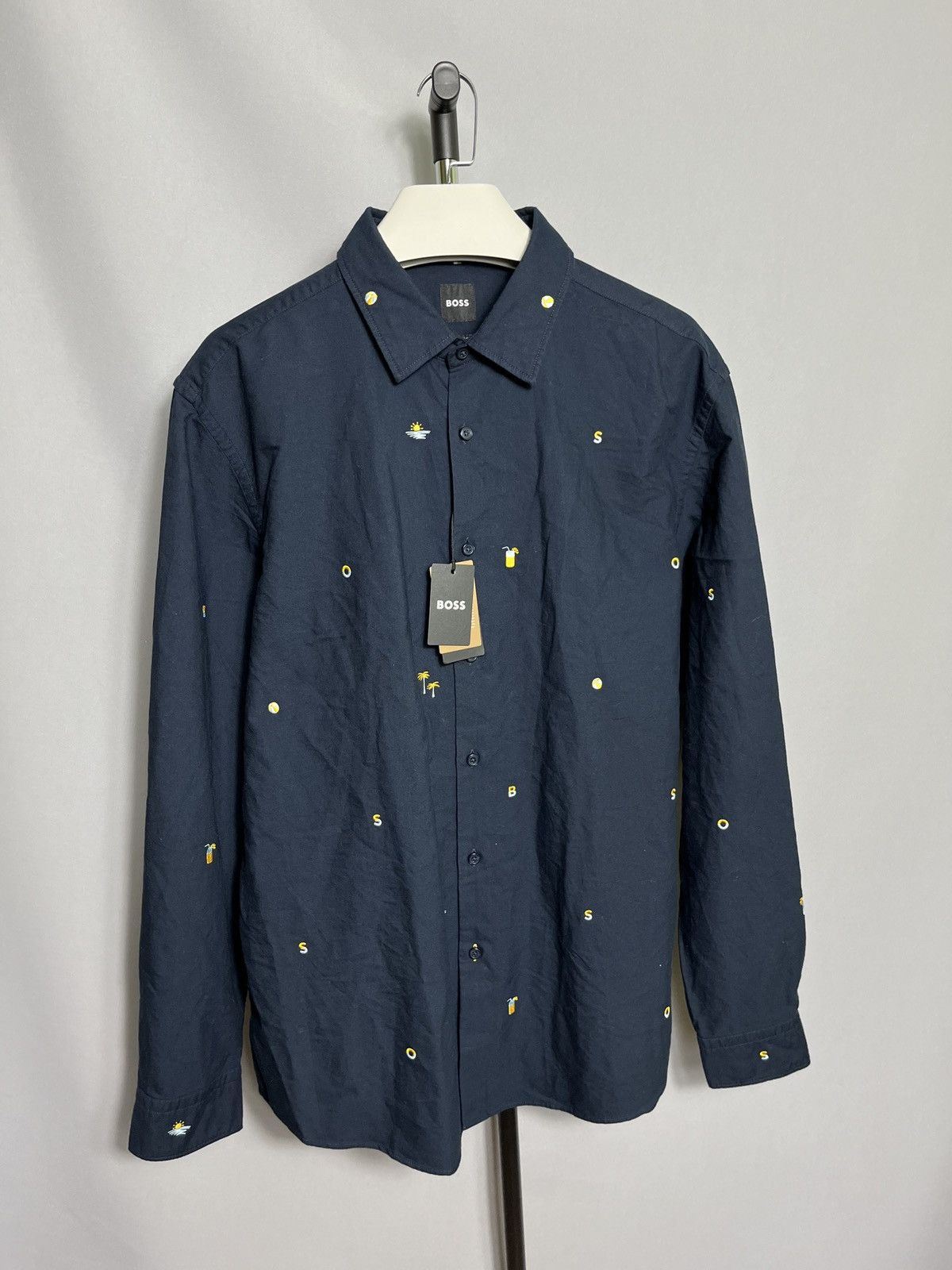 Hugo Boss NWT hugo boss lukas shirt button blue cotton Size US XXL / EU 58 / 5 - 1 Thumbnail