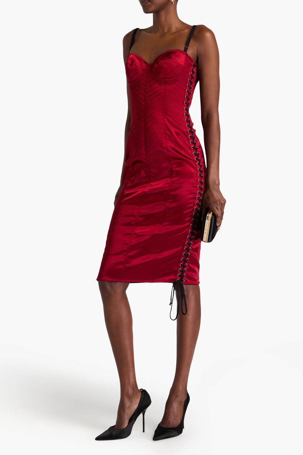 Dolce & Gabbana o1y0825 Midi Dress in Brick Size XS / US 0-2 / IT 36-38 - 2 Thumbnail