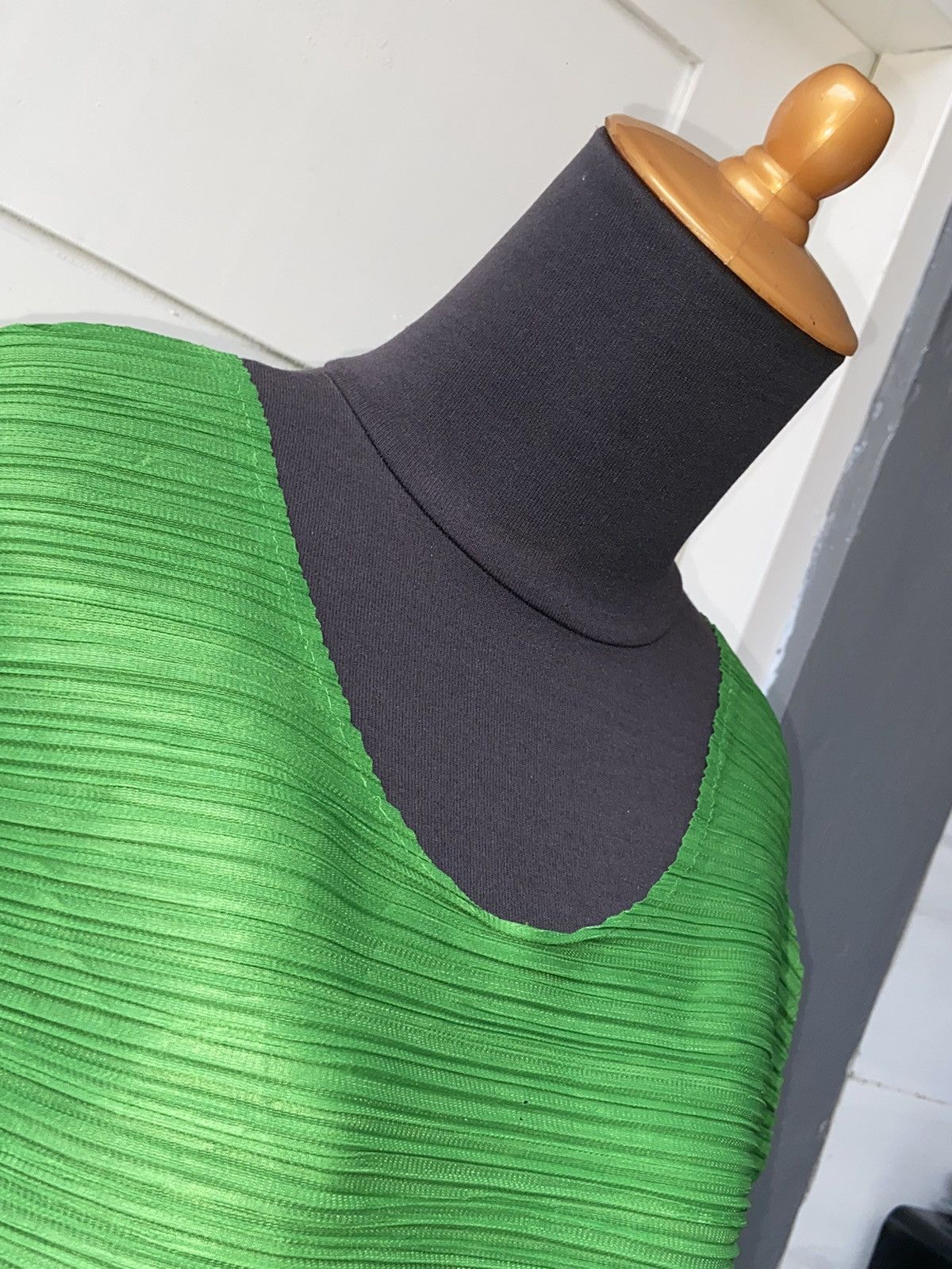 Designer × Japanese Brand PLEATSME Green Pleats Dress Size S / US 4 / IT 40 - 13 Thumbnail