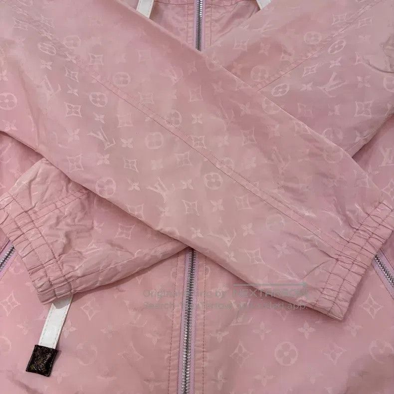 Louis Vuitton Louis Vuitton Pink logo full-print hooded drawstring long- Size XXS / US 00 / IT 34 - 6 Thumbnail