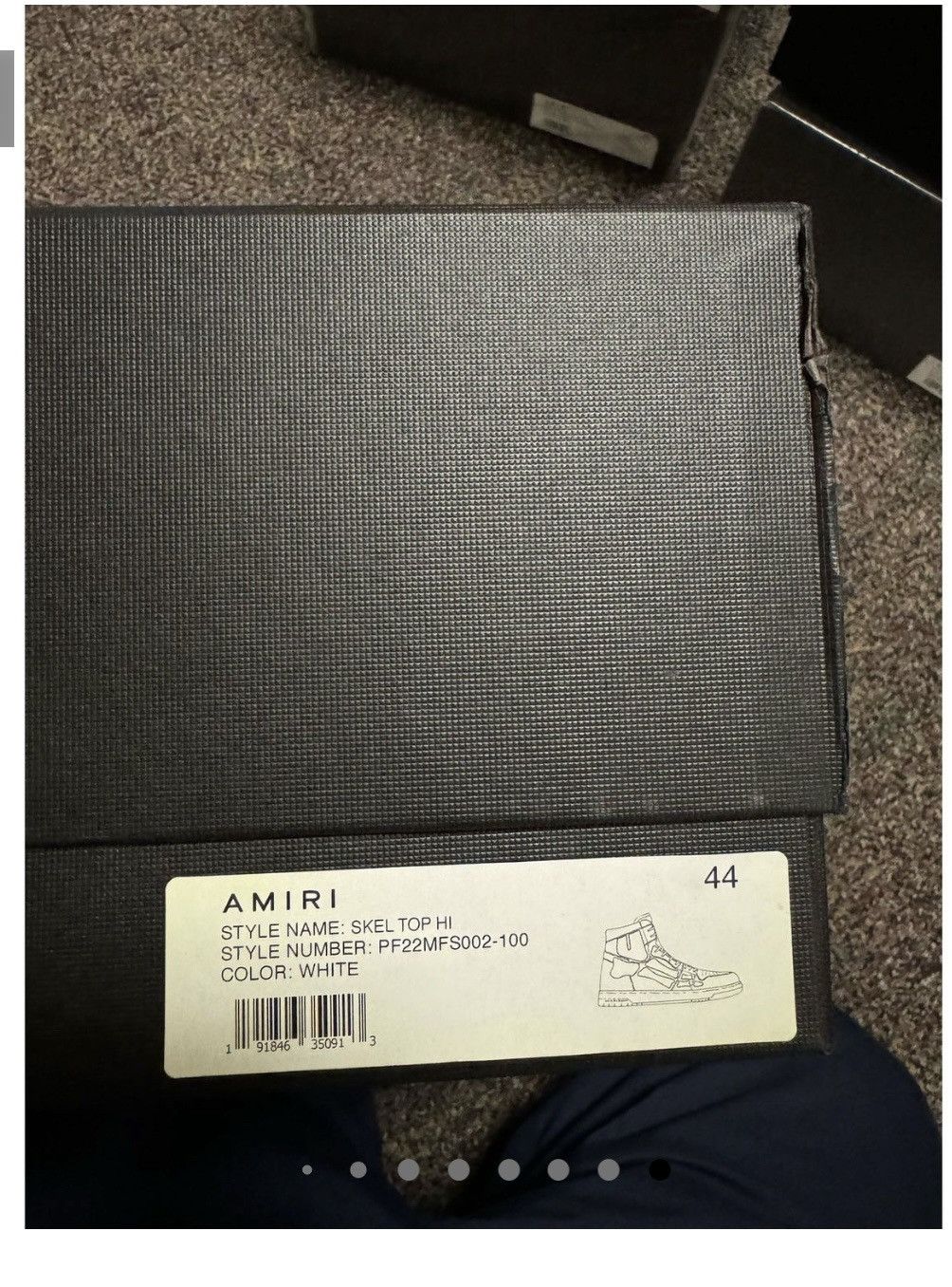Amiri Skeleton Top High Sneakers in White Size US 11 / EU 44 - 6 Thumbnail