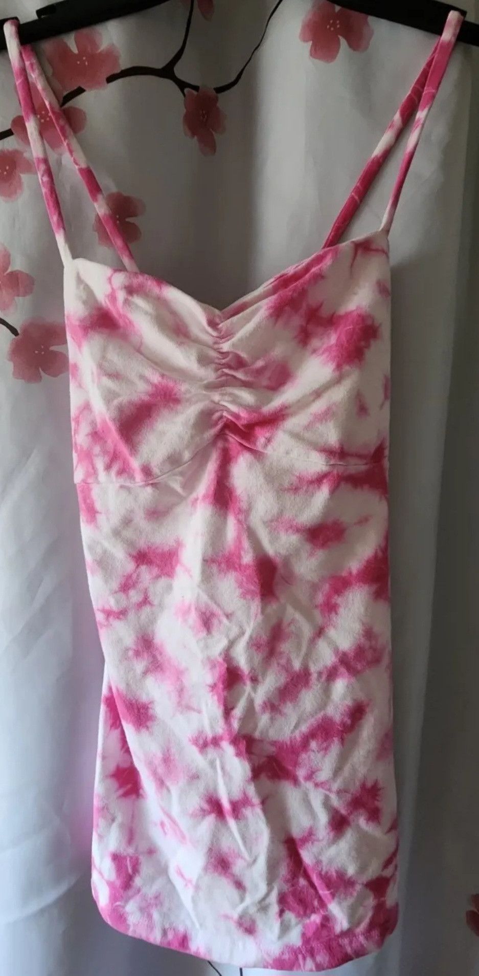 Victoria's Secret NWT Victoria's Secret Pink White Tie Dye Crossback Tank S Size S / US 4 / IT 40 - 1 Thumbnail