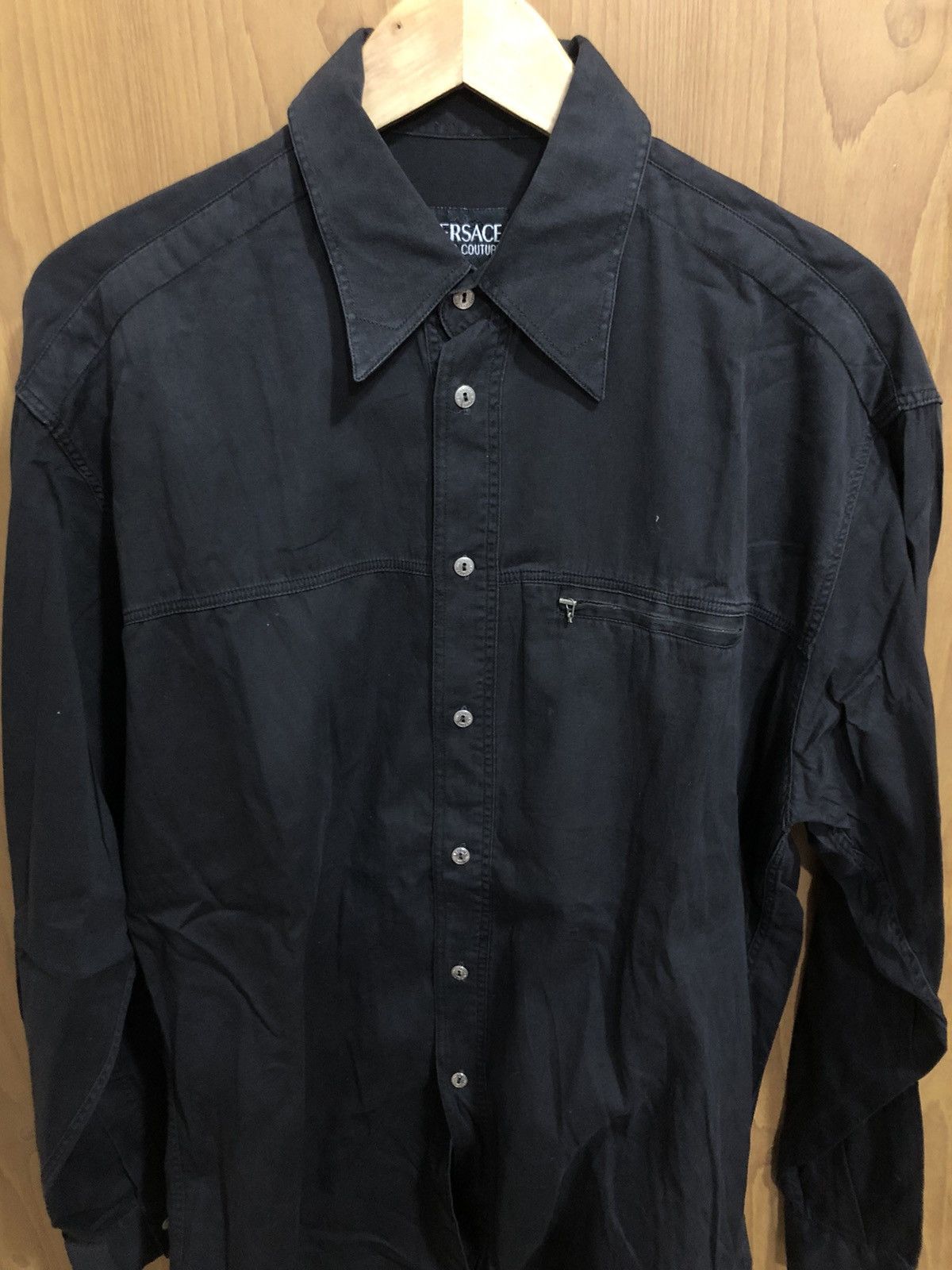 Versace Jeans Couture Versace Jeans Couture Black Shirts Size US XL / EU 56 / 4 - 7 Thumbnail