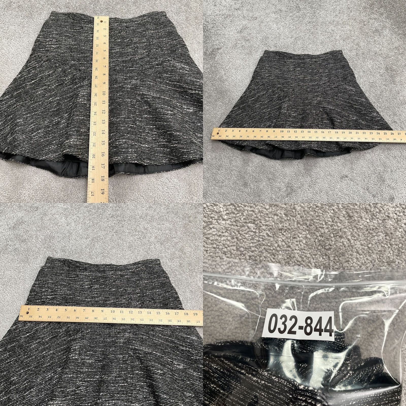 J.Crew J.CREW Tweed A-Line Short Skirt Womens 0 Heather Gray Lined Casual Peplum Size 25" / US 0 / IT 36 - 8 Thumbnail