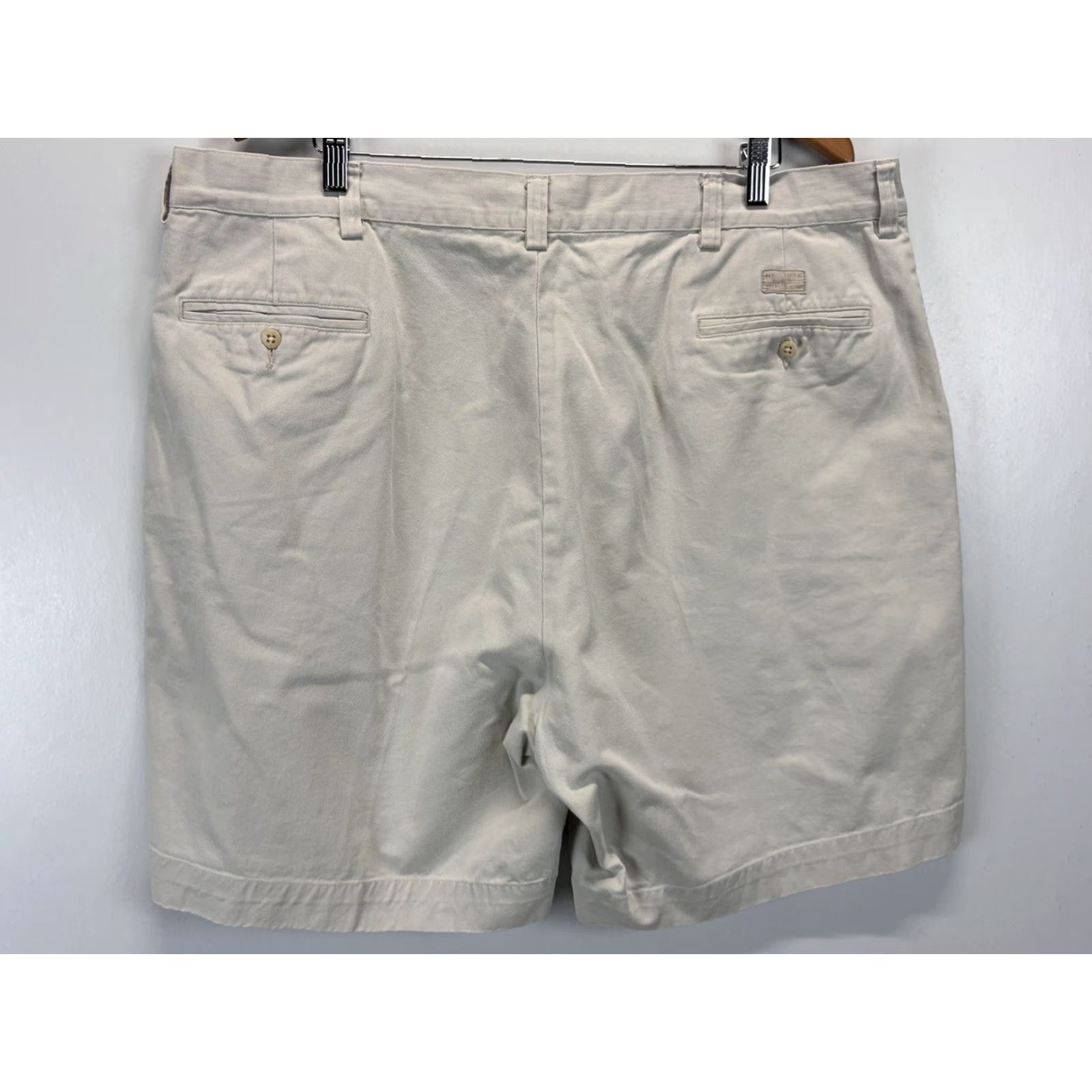 Polo Ralph Lauren VINTAGE Polo Ralph Lauren Chino Shorts Mens 42 Beige Flat Front 90s Preppy Resort Golf Regular Men Size US XL / EU 56 / 4 - 2 Thumbnail