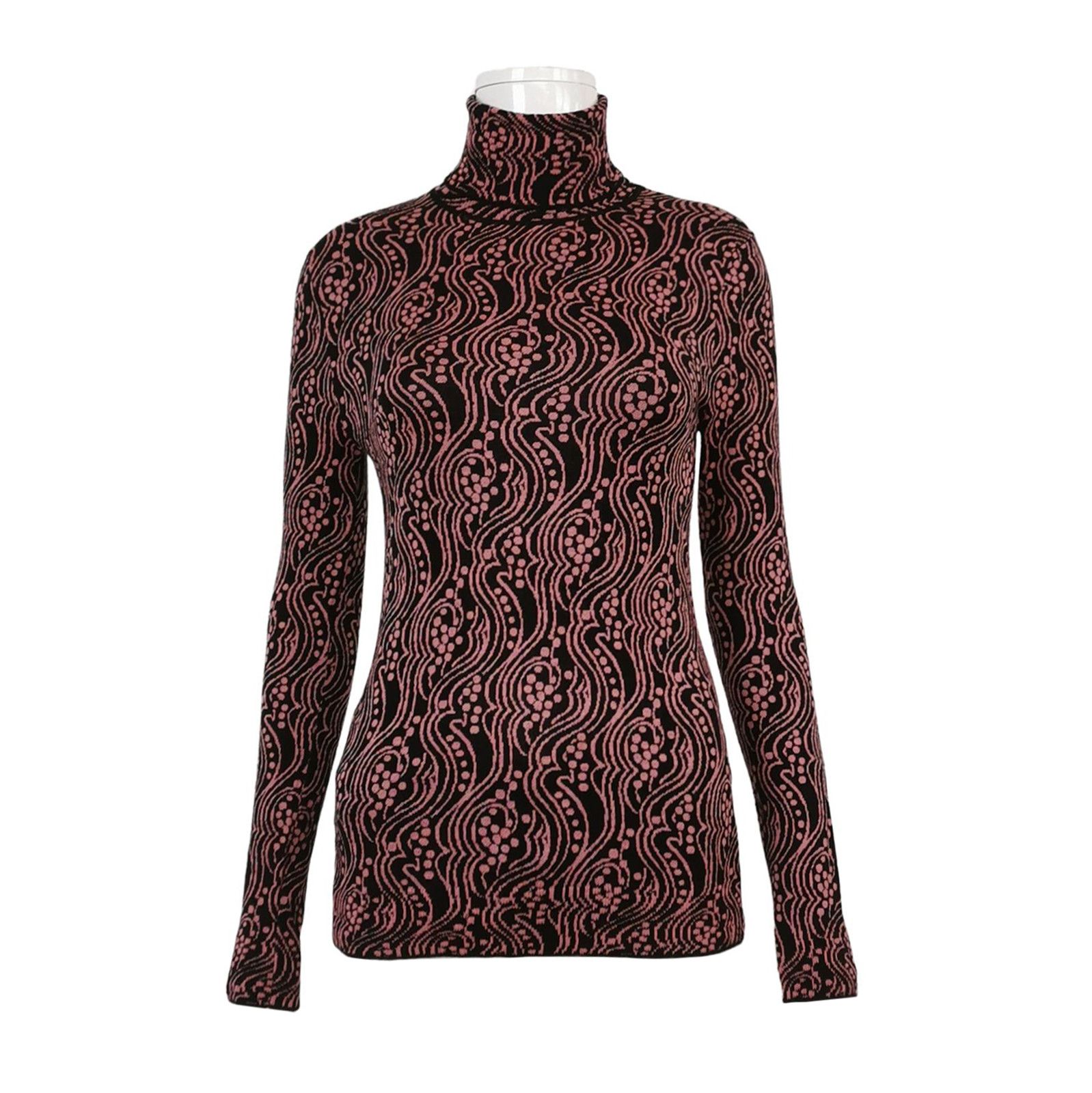 Prada Prada Color-Blocked High Neck Knit Top 0089 Size XS / US 0-2 / IT 36-38 - 1 Thumbnail