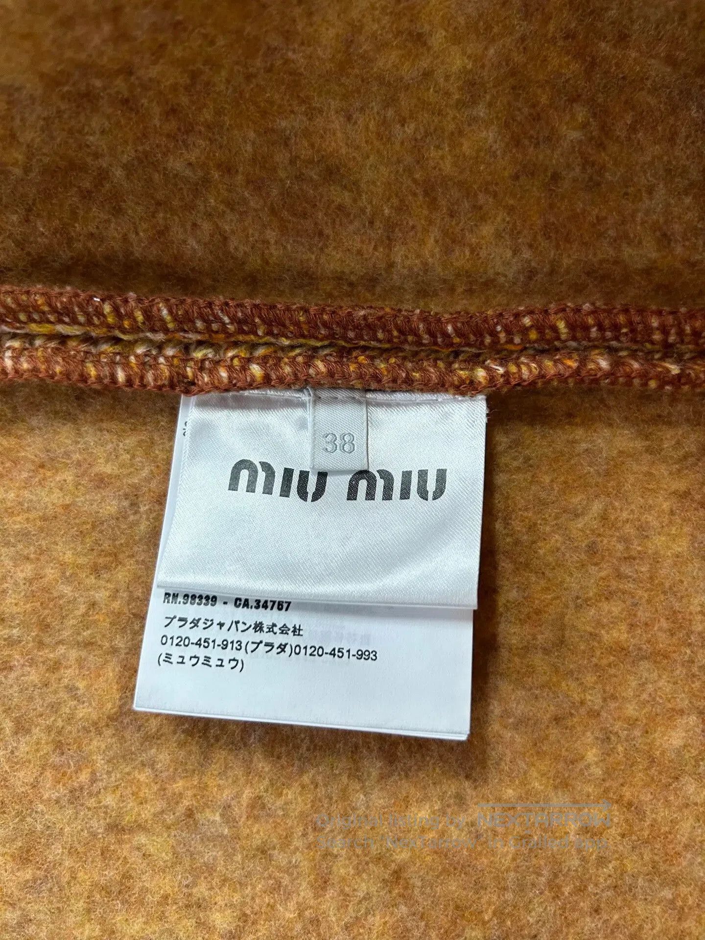 Miu Miu Miumiu Brown Thick. Size 37" - 8 Thumbnail