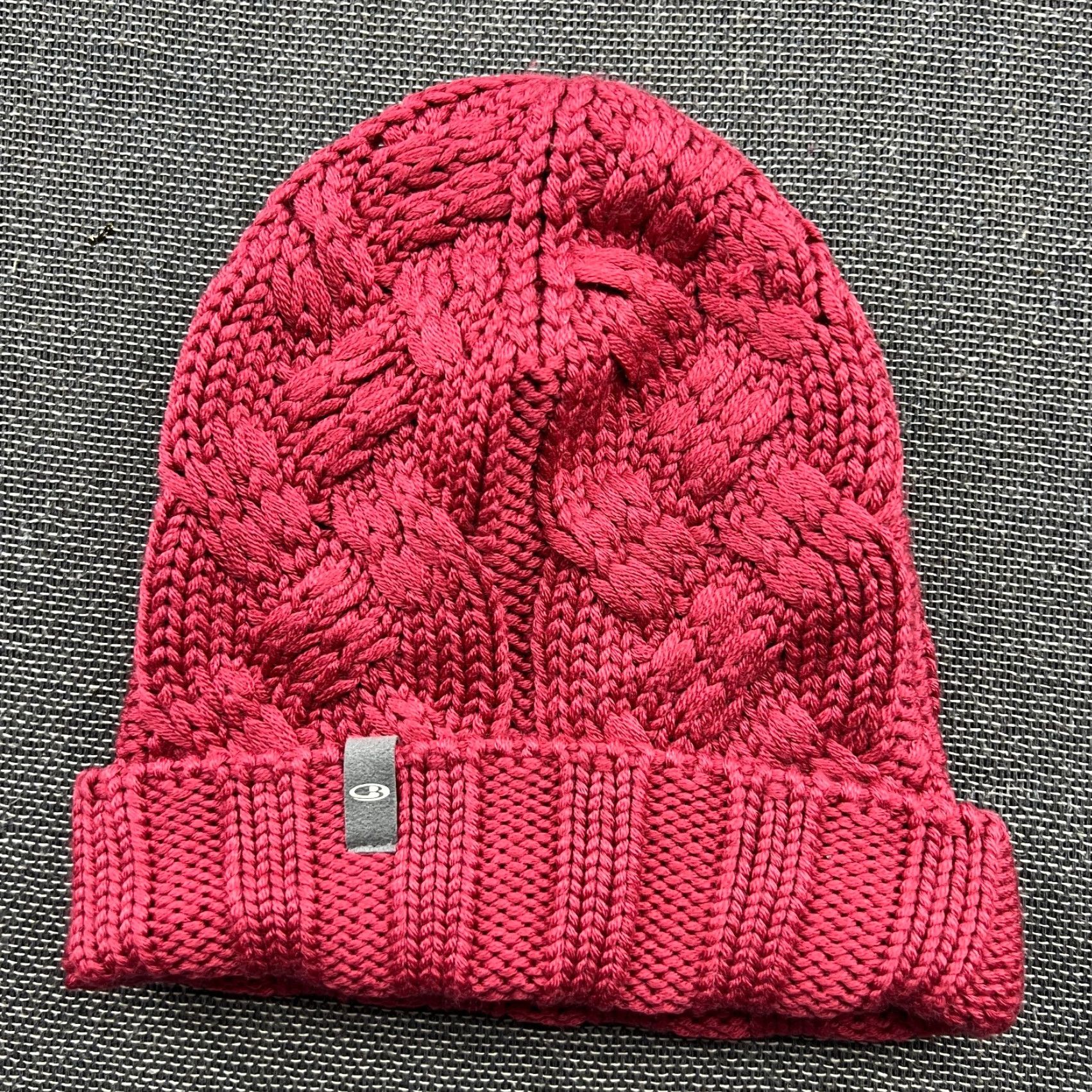 Icebreaker Icebreaker Beanie Hat One Size Pink Merino Wool Blend Cable Knit Womens 90s? Size ONE SIZE - 2 Thumbnail