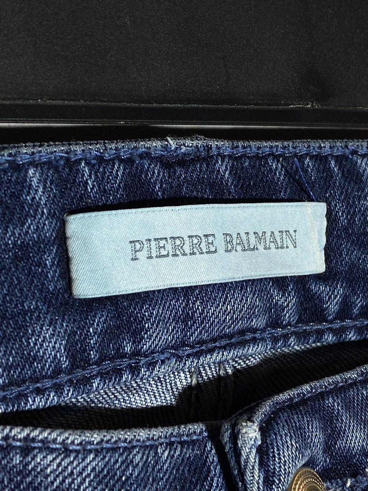 Pierre Balmain 🔥 PIERRE BALMAIN MOTO BIKER DENIM Y2K RARE DISTRESSED JEANS Size US 34 / EU 50 - 15 Thumbnail