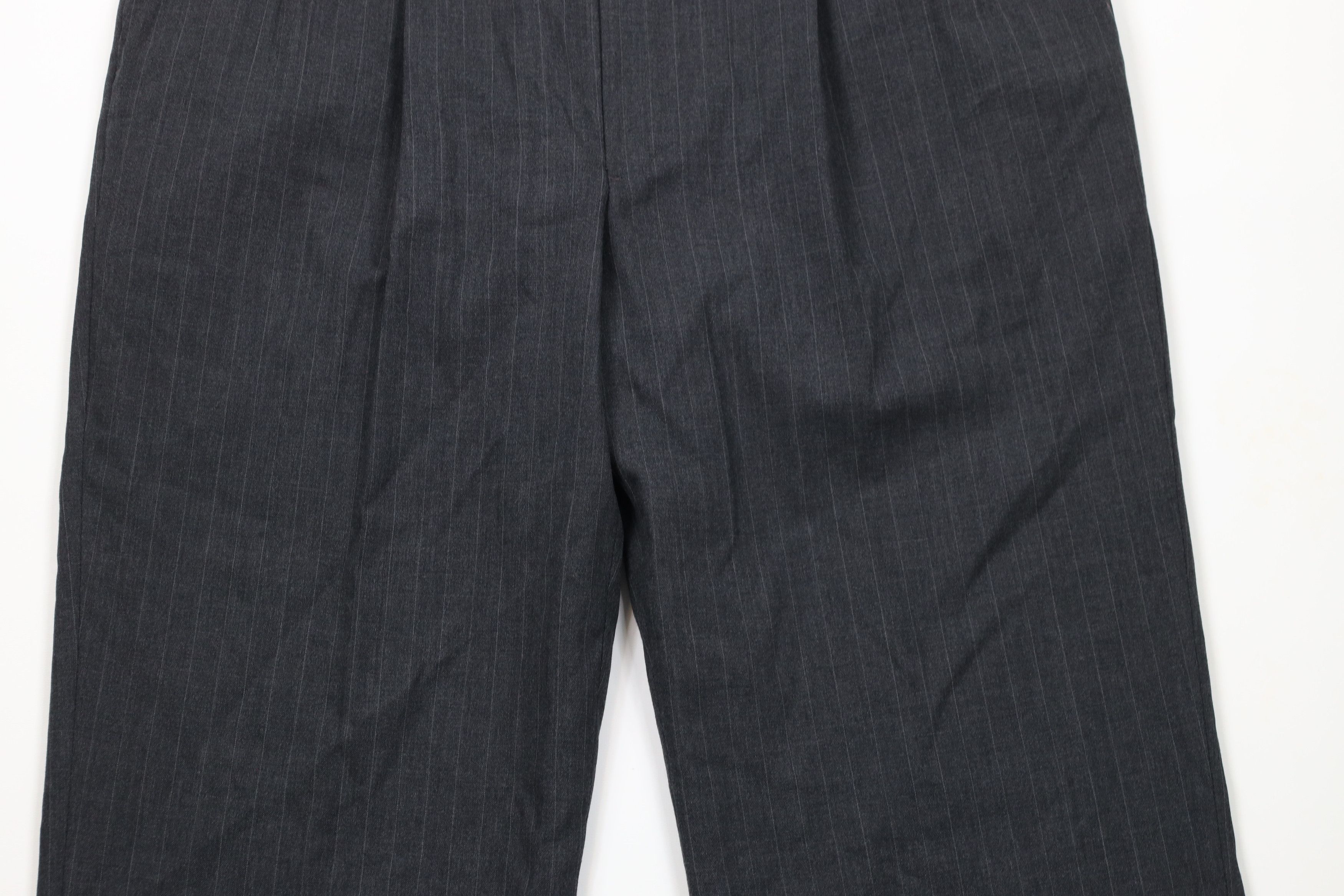 Vintage Vintage 90s Streetwear Wool Pinstriped Wide Leg Chino Pants Size US 40 / EU 56 - 3 Thumbnail
