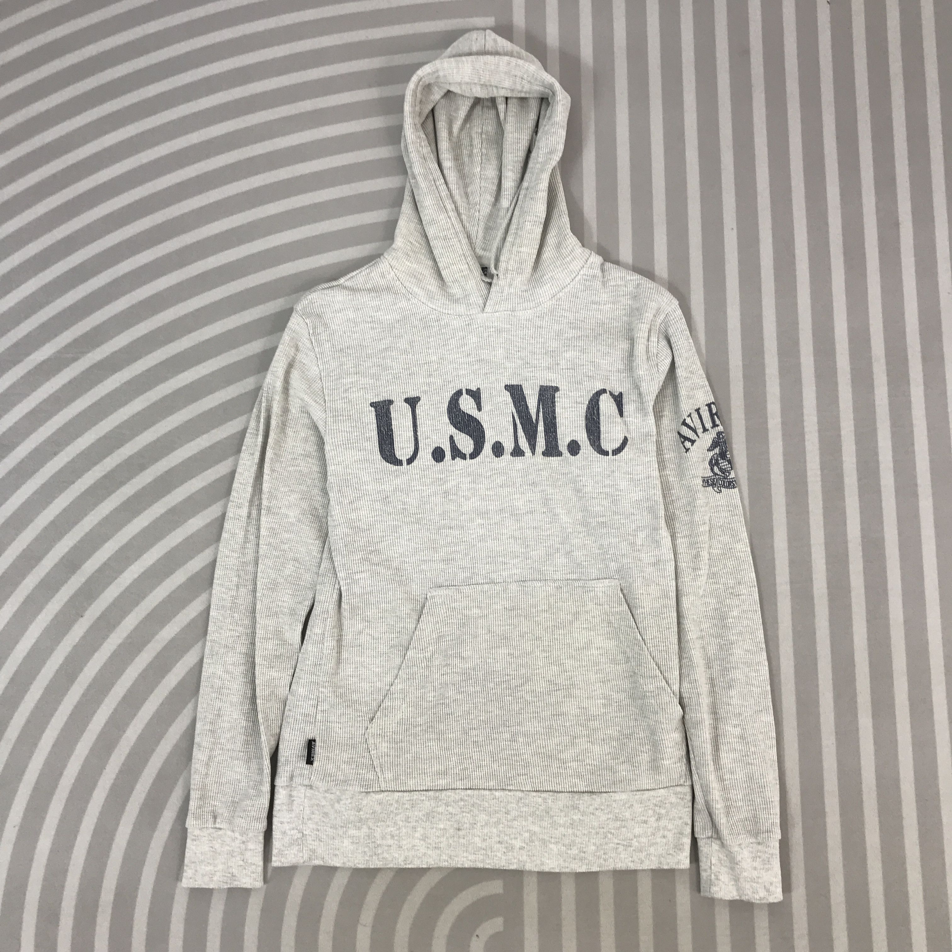 Avirex Vintage U.S.M.C Design Avirex Hoodie Sweatshirt Jacket Size US M / EU 48-50 / 2 - 1 Thumbnail