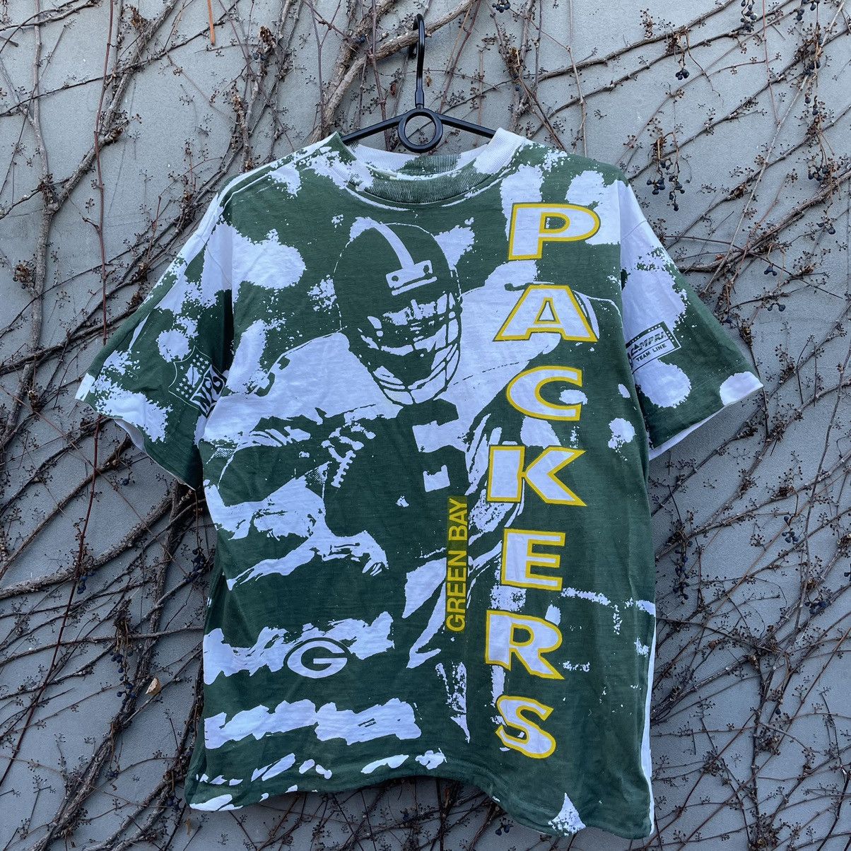 NFL Vintage 90’s Green Bay Packers Overprint NFL T-Shirt Size US M / EU 48-50 / 2 - 1 Thumbnail