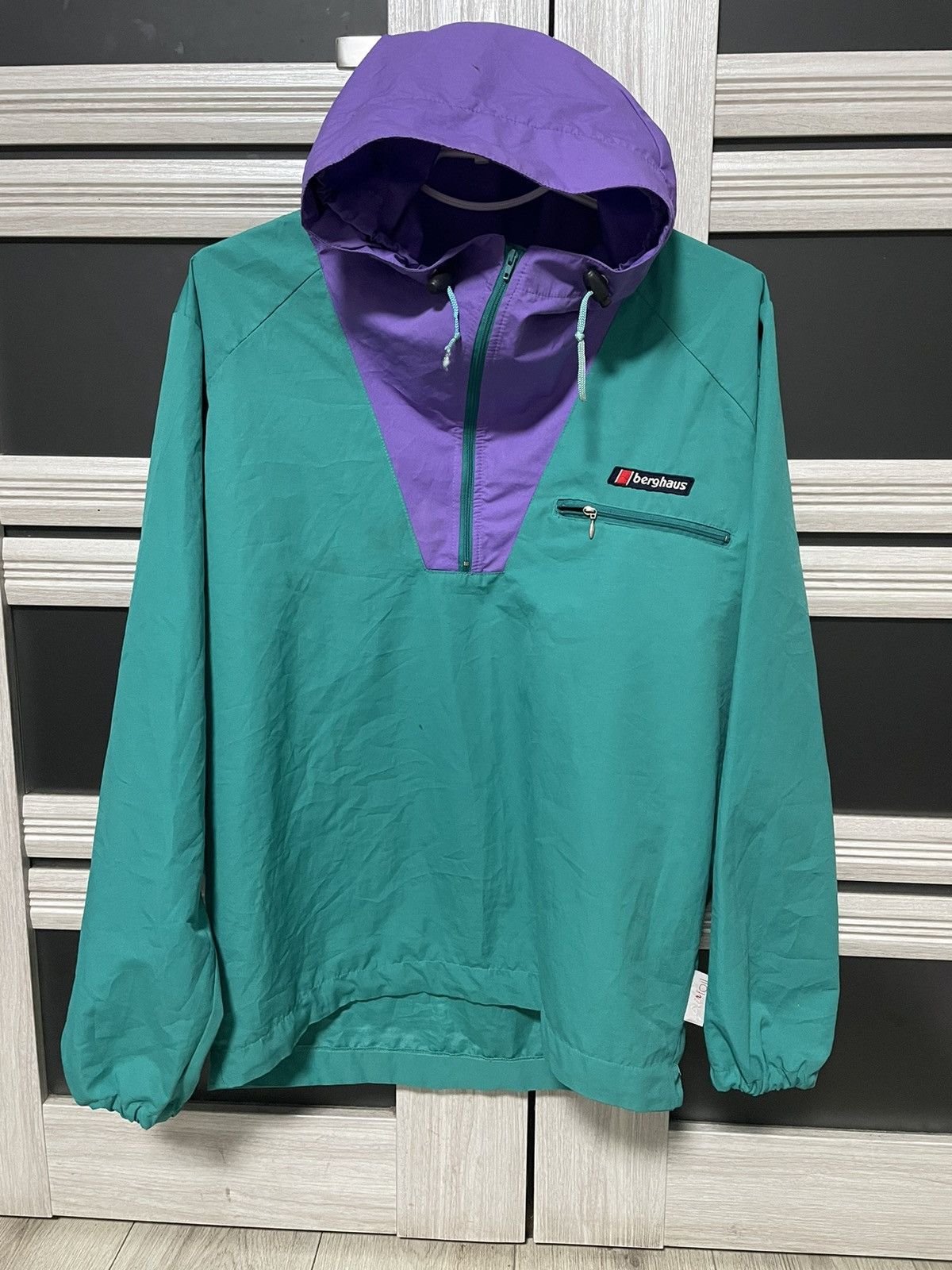 Berghaus × Vintage Archive 80s Berghaus Vintage Windbreaker 1/4 Zip Jacket Rare Size US M / EU 48-50 / 2 - 2 Thumbnail