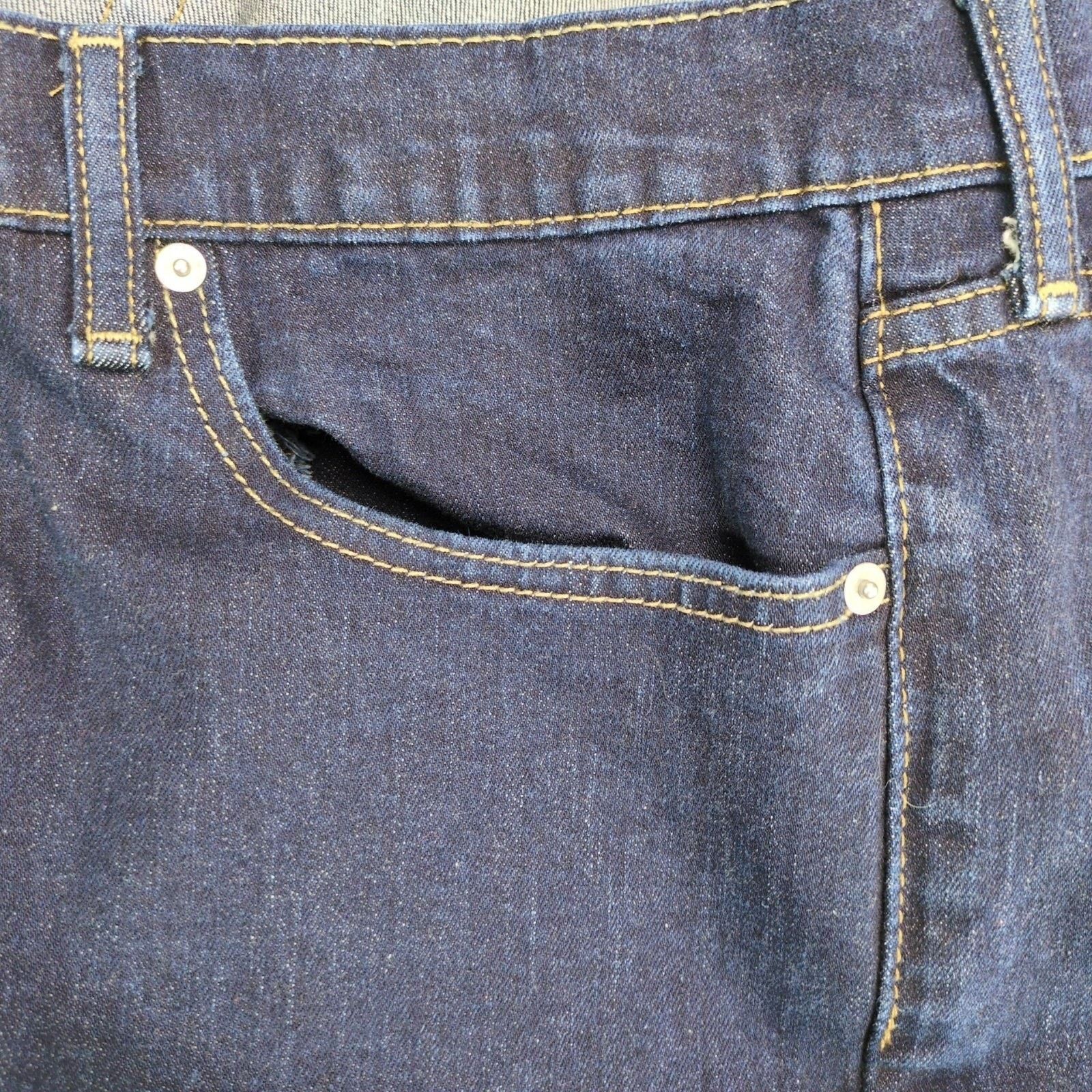 Levi's Levi's 514 Men's Big 52x28 Dark Wash Stretch Denim Jeans Size US 44 / EU 60 - 4 Thumbnail