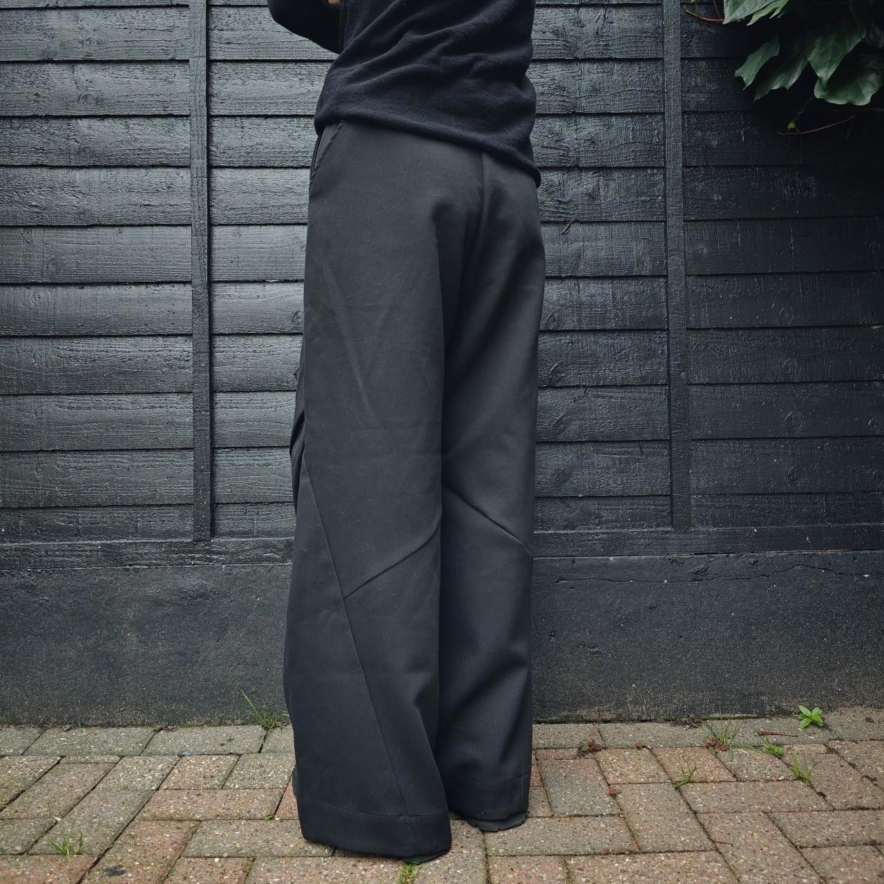 Other Black Baggy Pleated Trousers Size US 32 / EU 48 - 4 Thumbnail