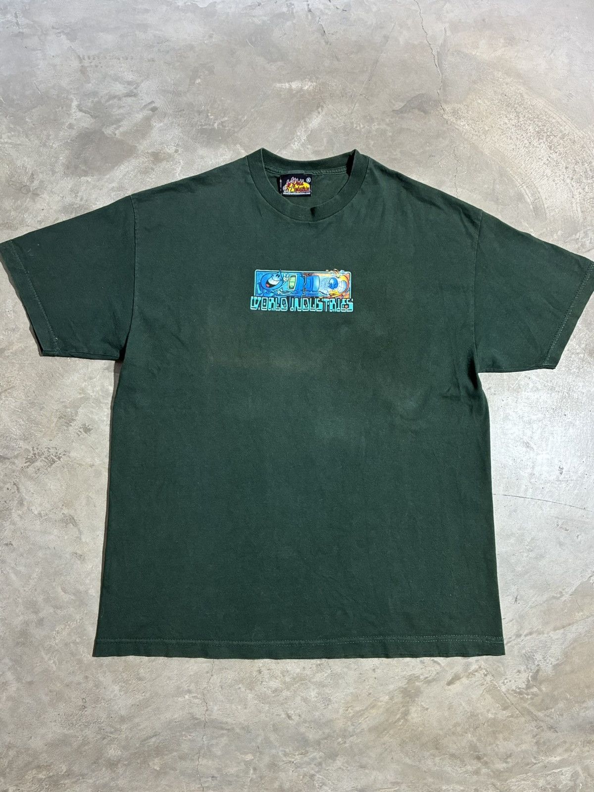 World Industries Vintage World Industries Dark Green T Shirt Made in USA XL Size US XL / EU 56 / 4 - 1 Thumbnail