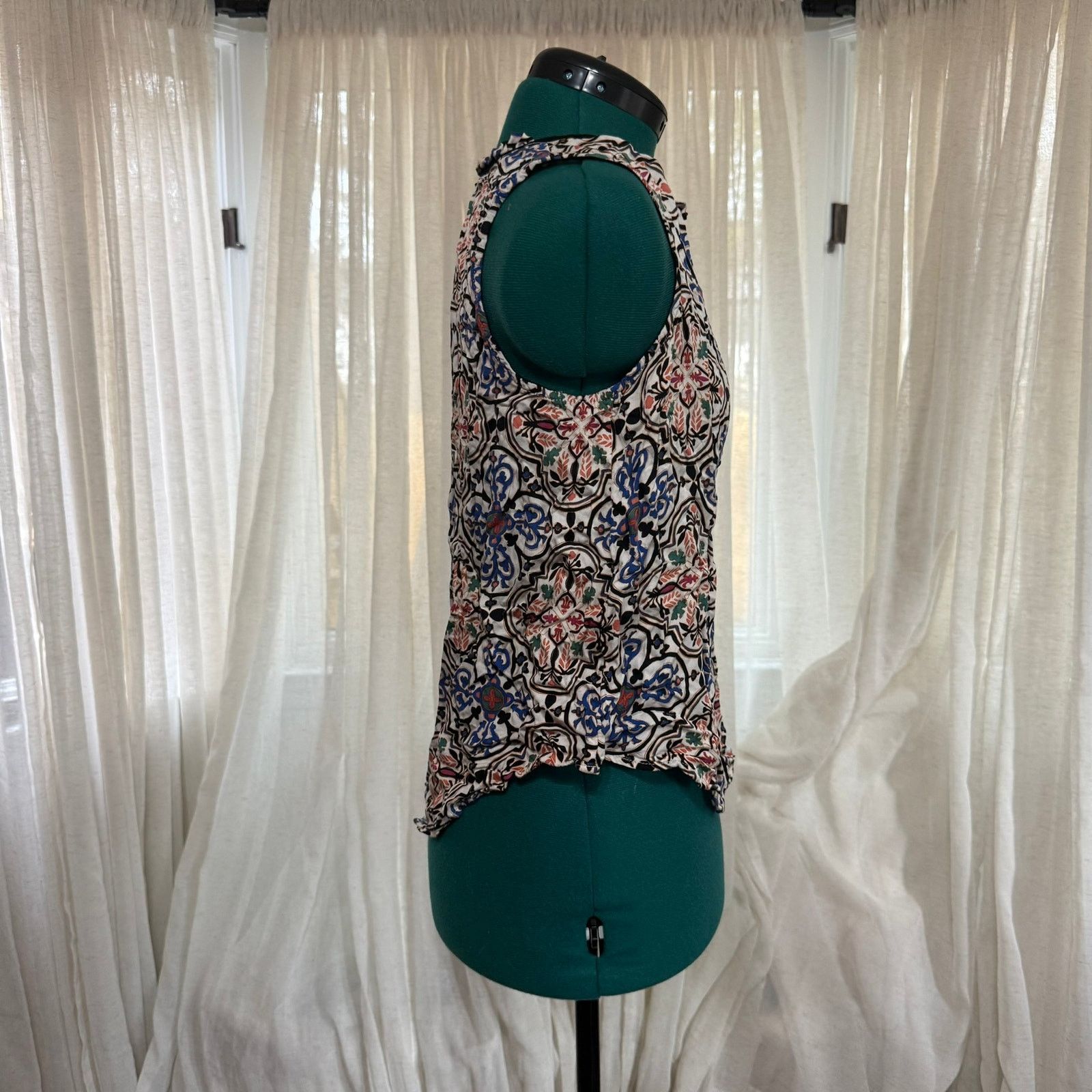 Other Knox Rose Tile Print Sleeveless Blouse | Sz M Size M / US 6-8 / IT 42-44 - 4 Thumbnail