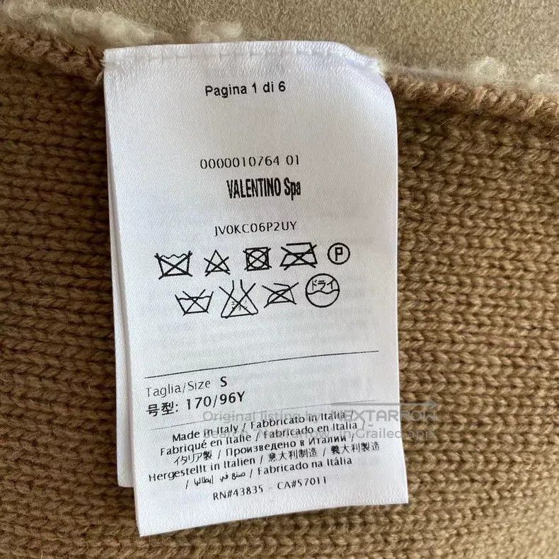 Valentino Valentino Stitched sheepskin pocket cashmere sweater knitt Size S / US 4 / IT 40 - 5 Thumbnail