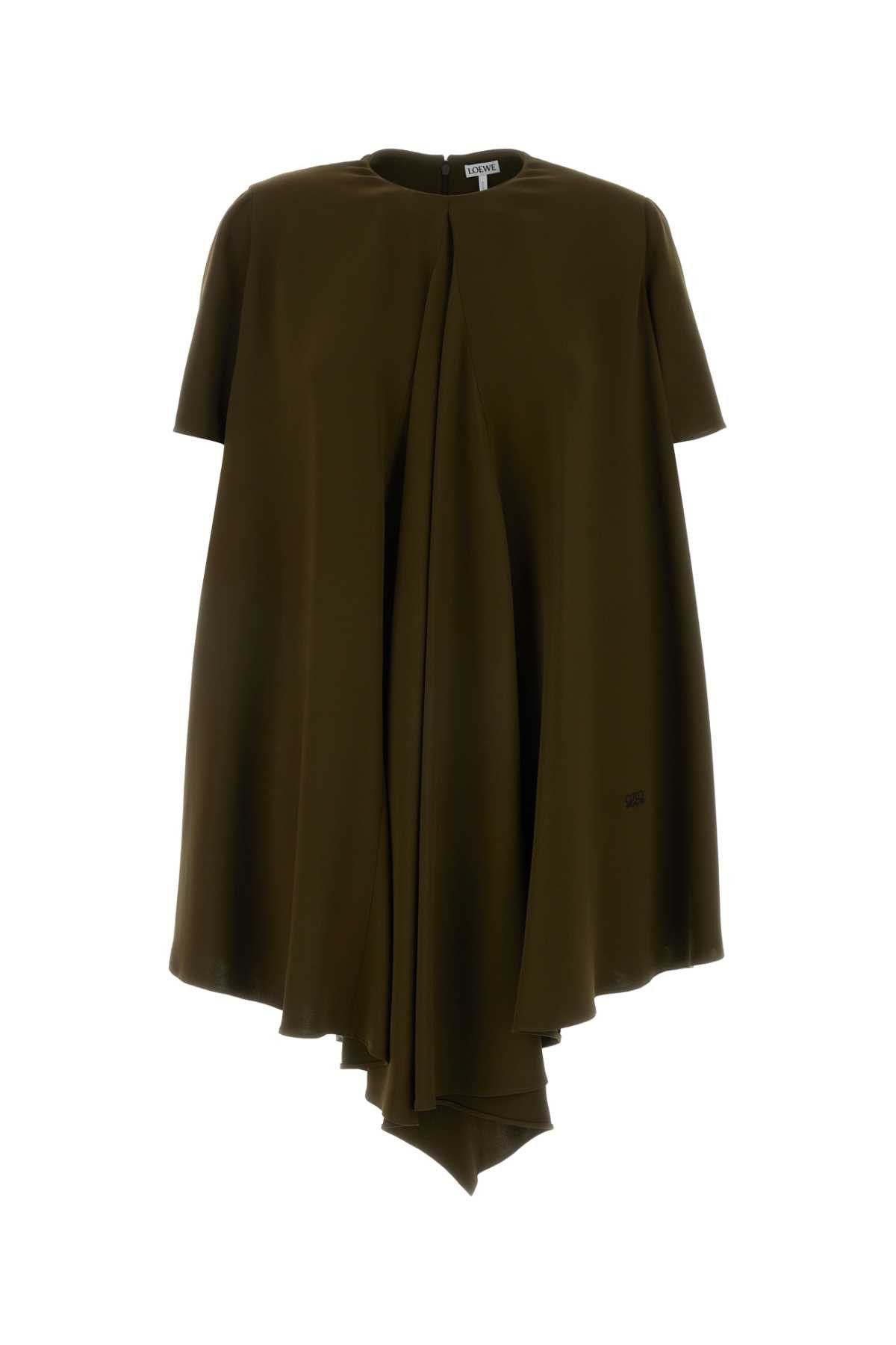 Loewe Khaki Stretch Cady Mini Dress Size M / US 6-8 / IT 42-44 - 1 Thumbnail
